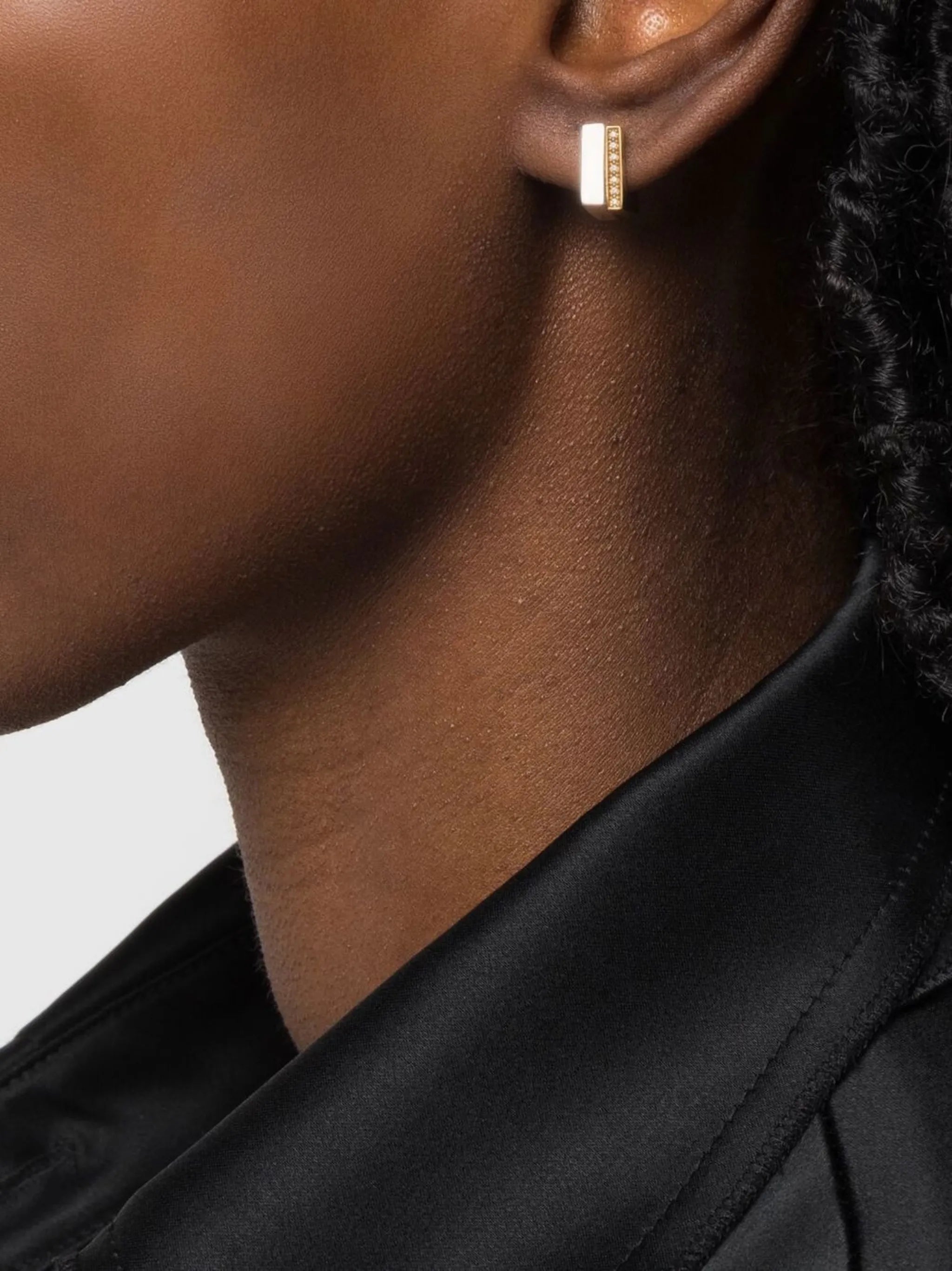 two tone cuff earrings