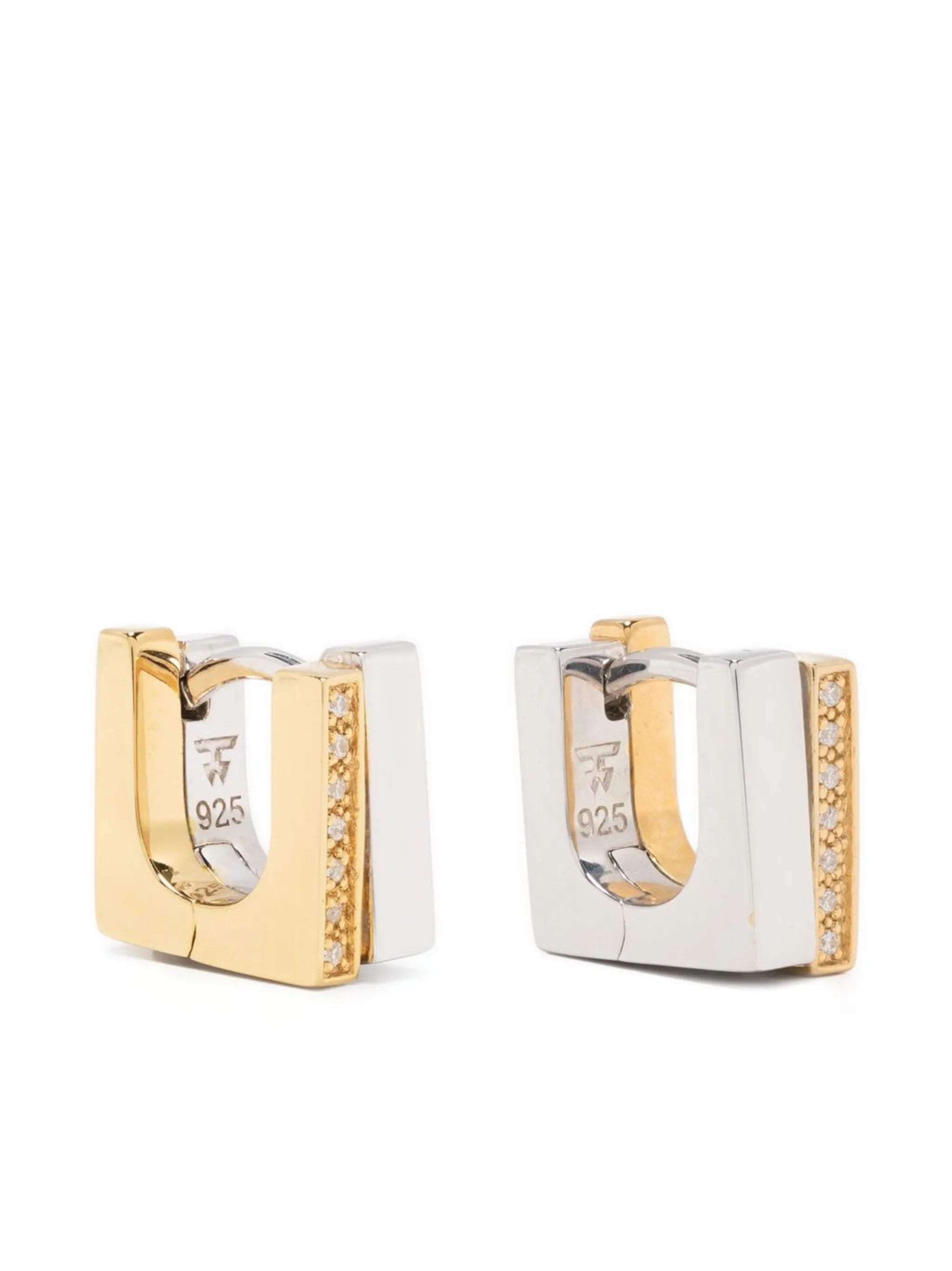 two tone cuff earrings