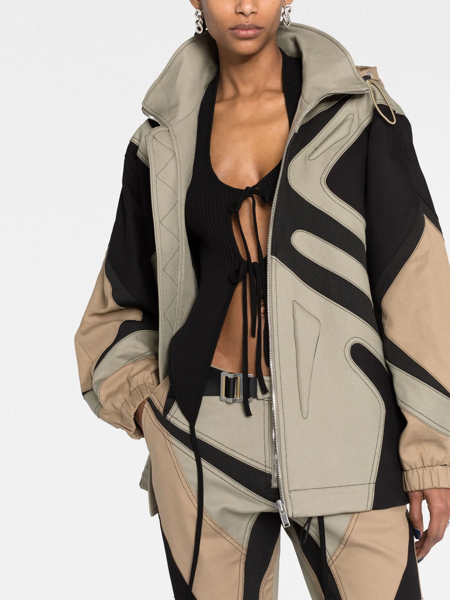 Tech Monstera organic-cotton jacket