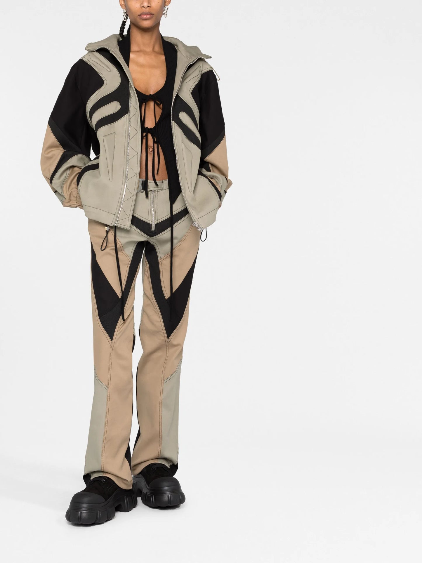 Tech Monstera organic-cotton jacket