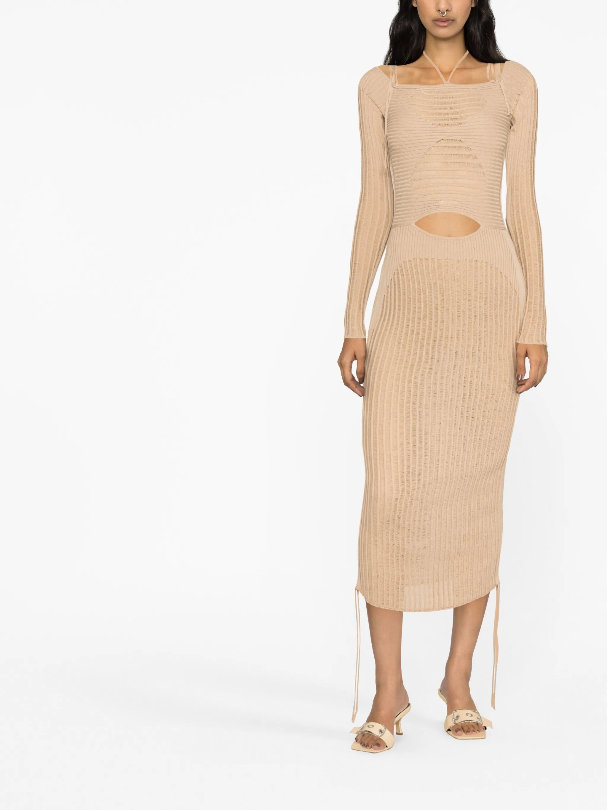 cut-out detail midi dress