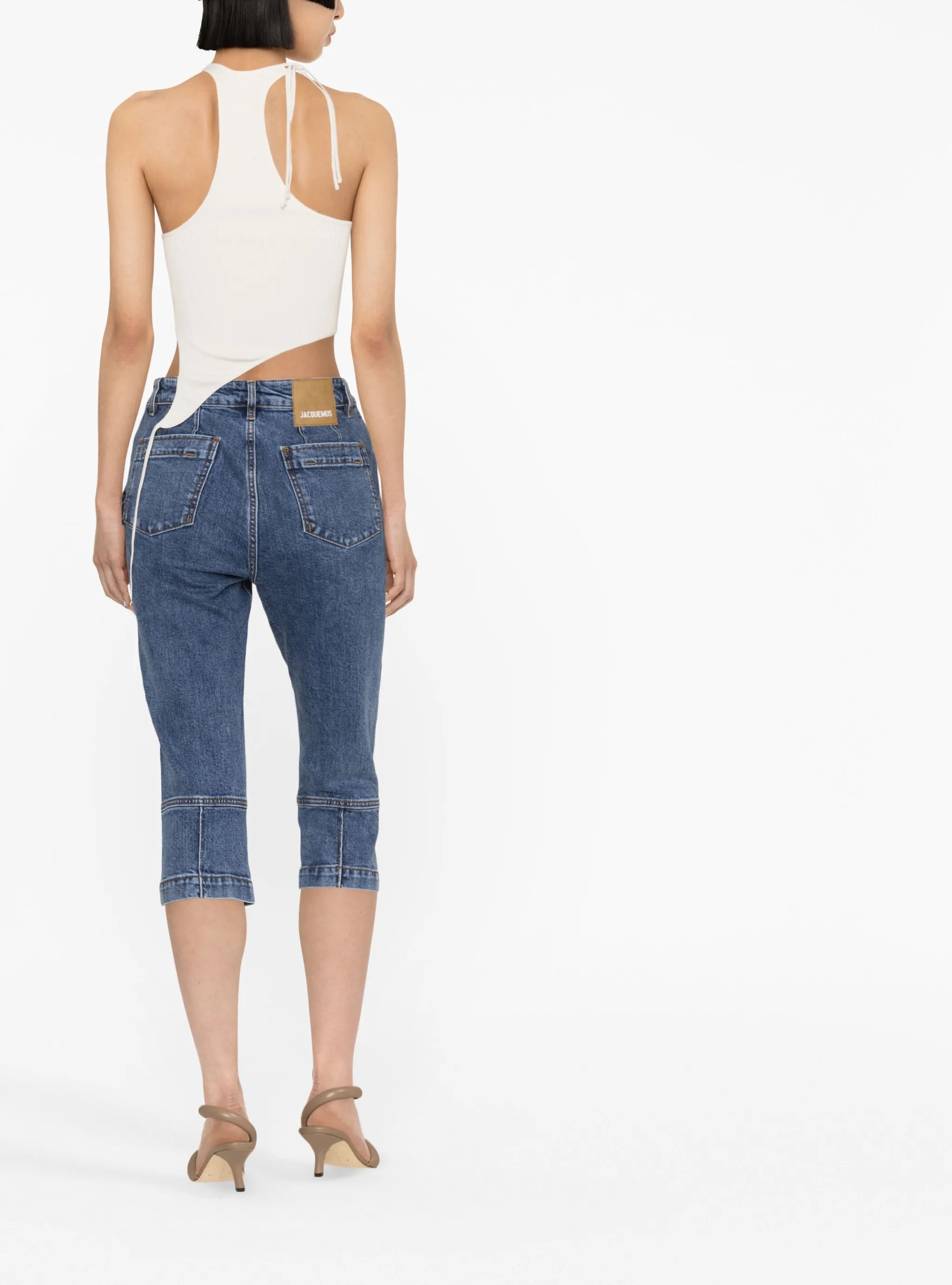 ribbed halterneck top