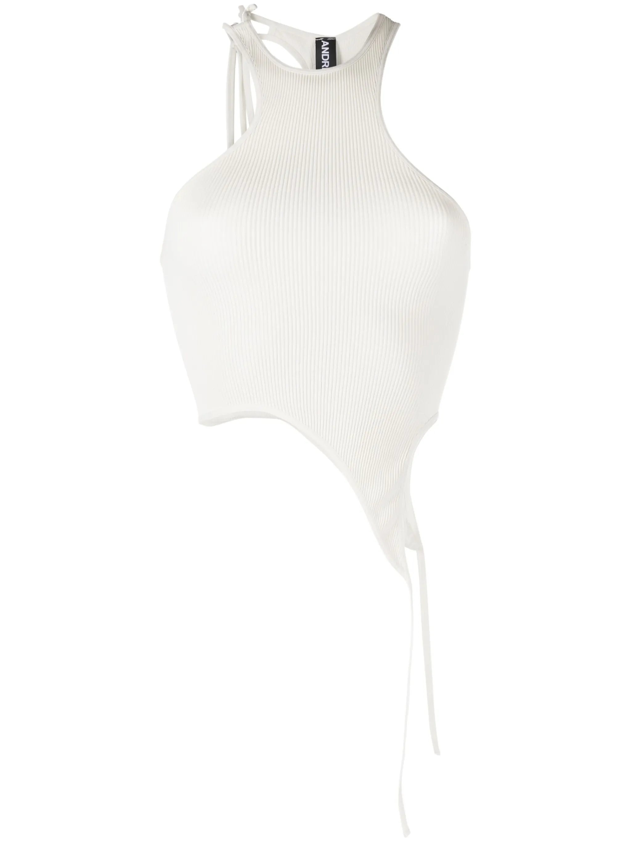 ribbed halterneck top