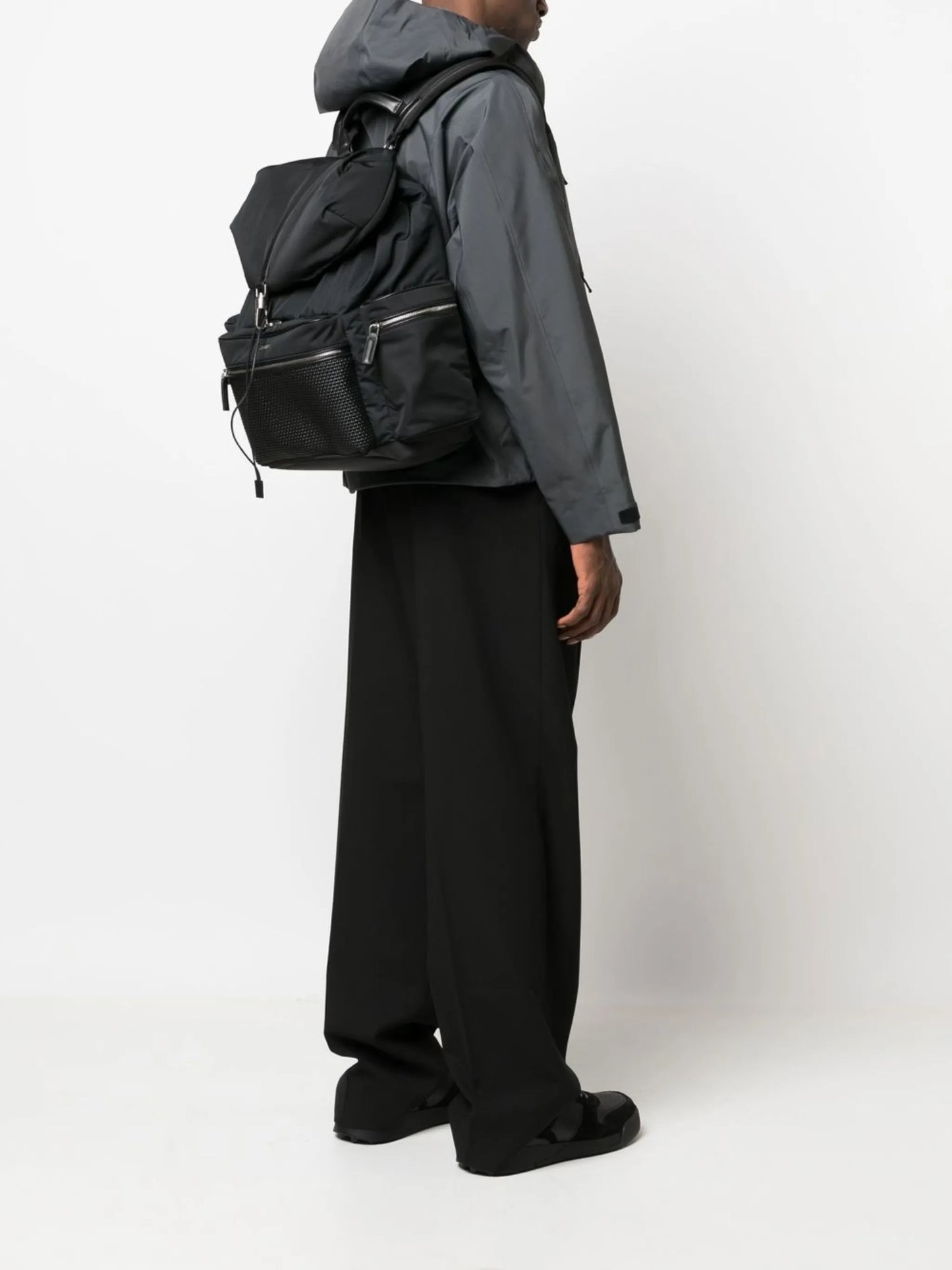 woven panel backpack