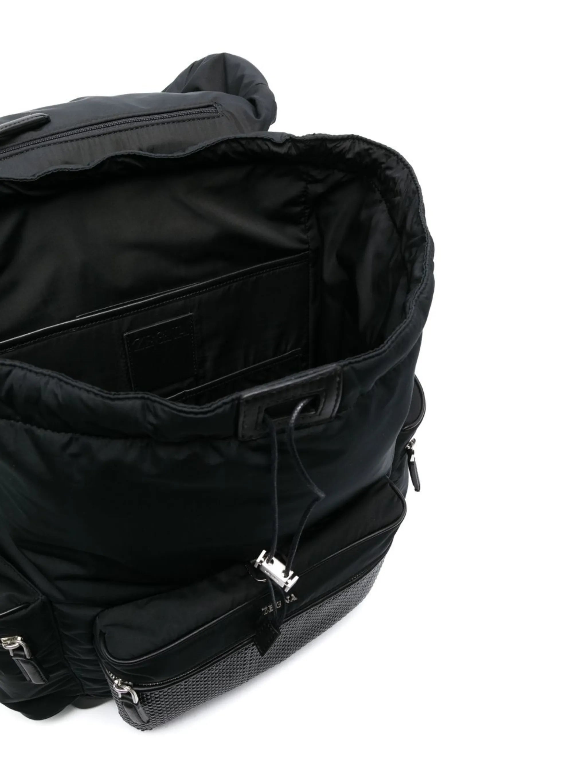woven panel backpack