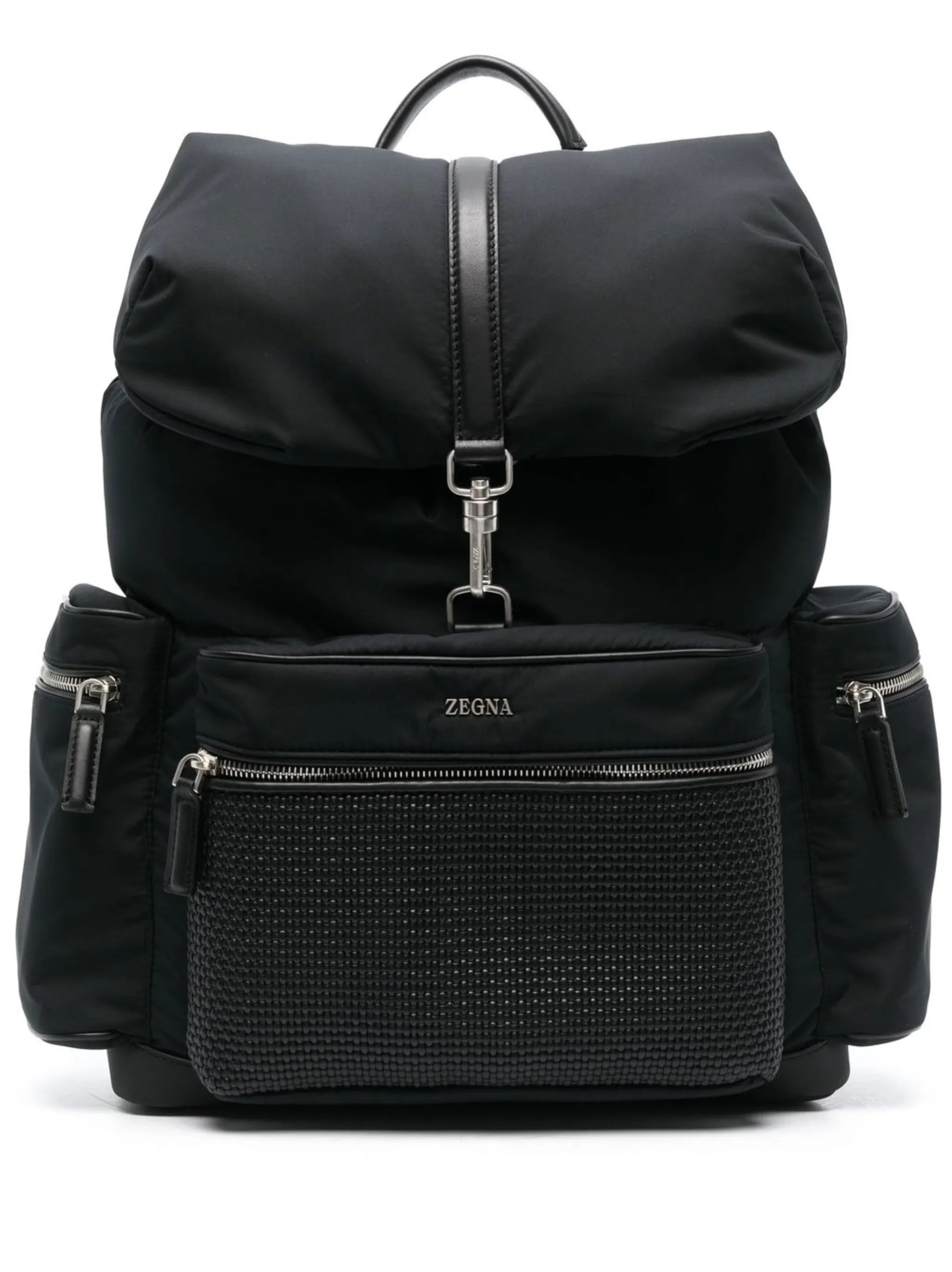 woven panel backpack