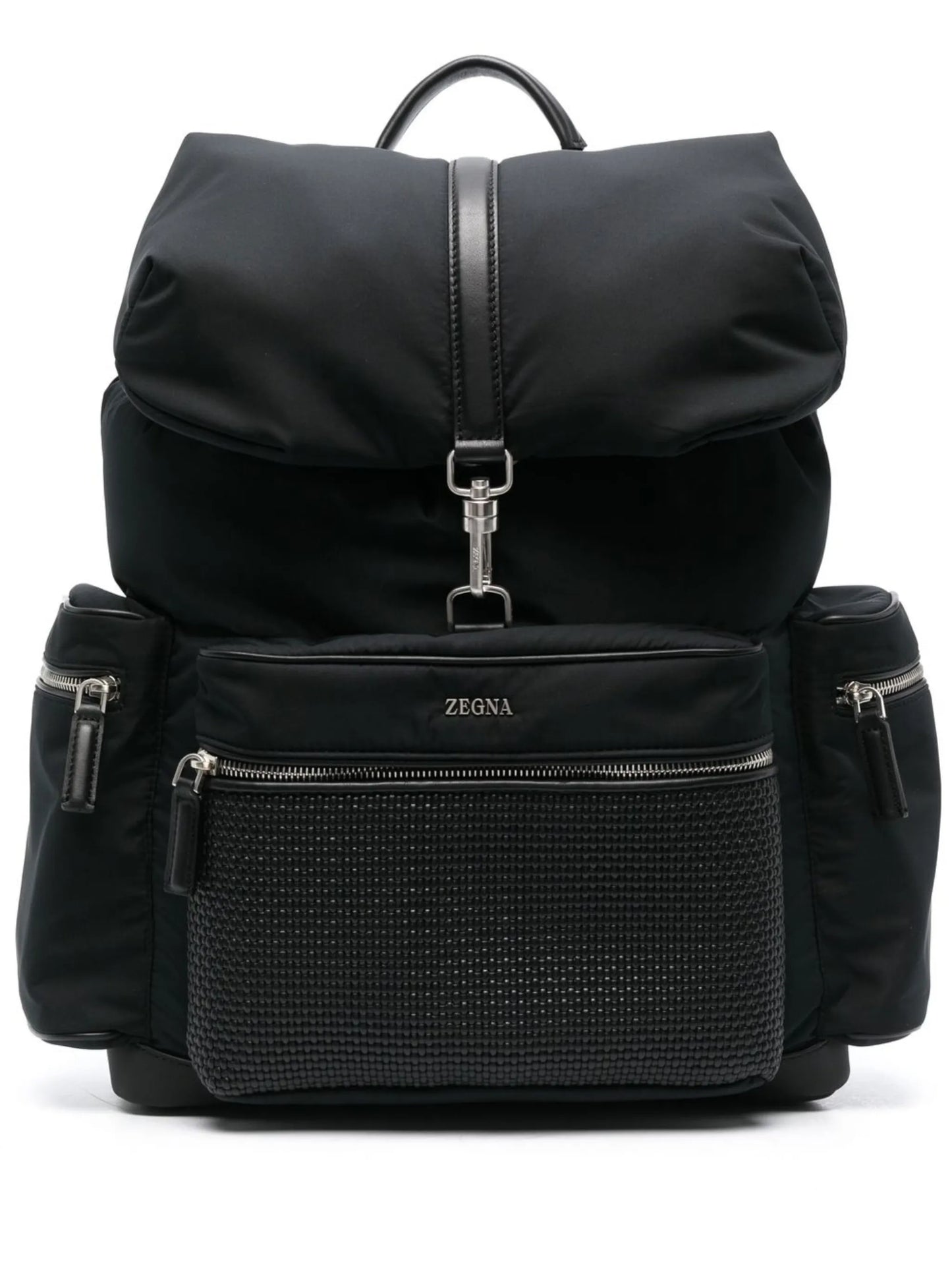 woven panel backpack