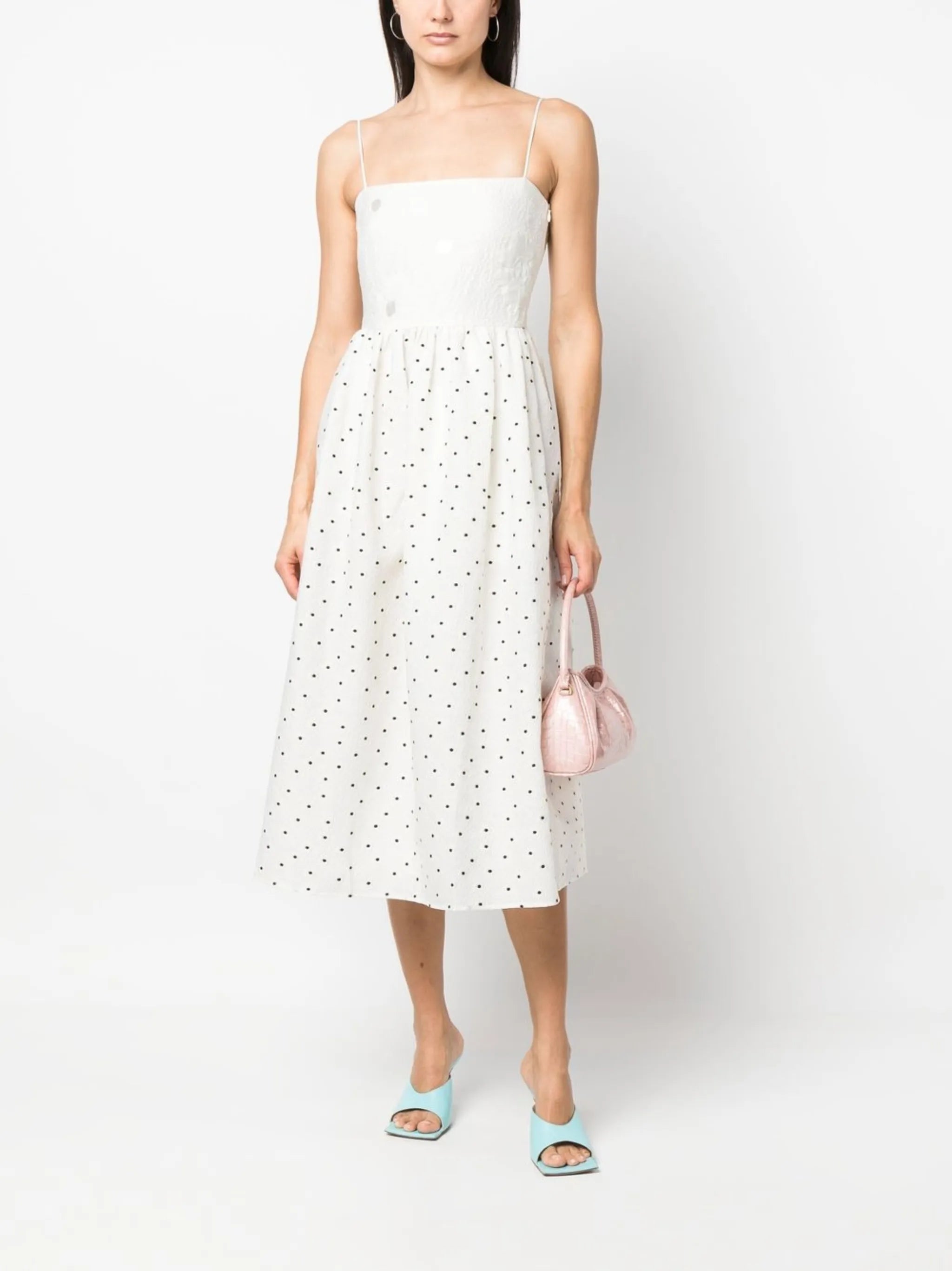 polka dot-print midi dress