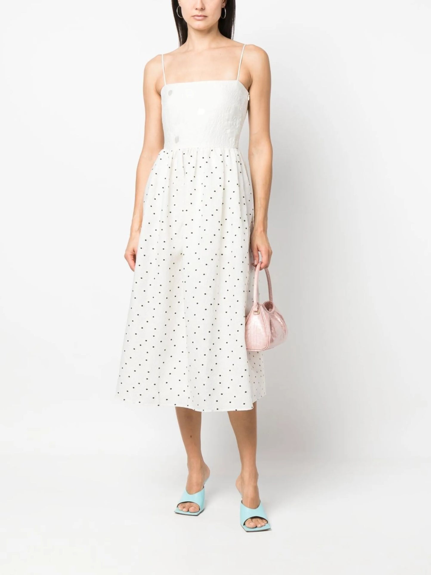 polka dot-print midi dress