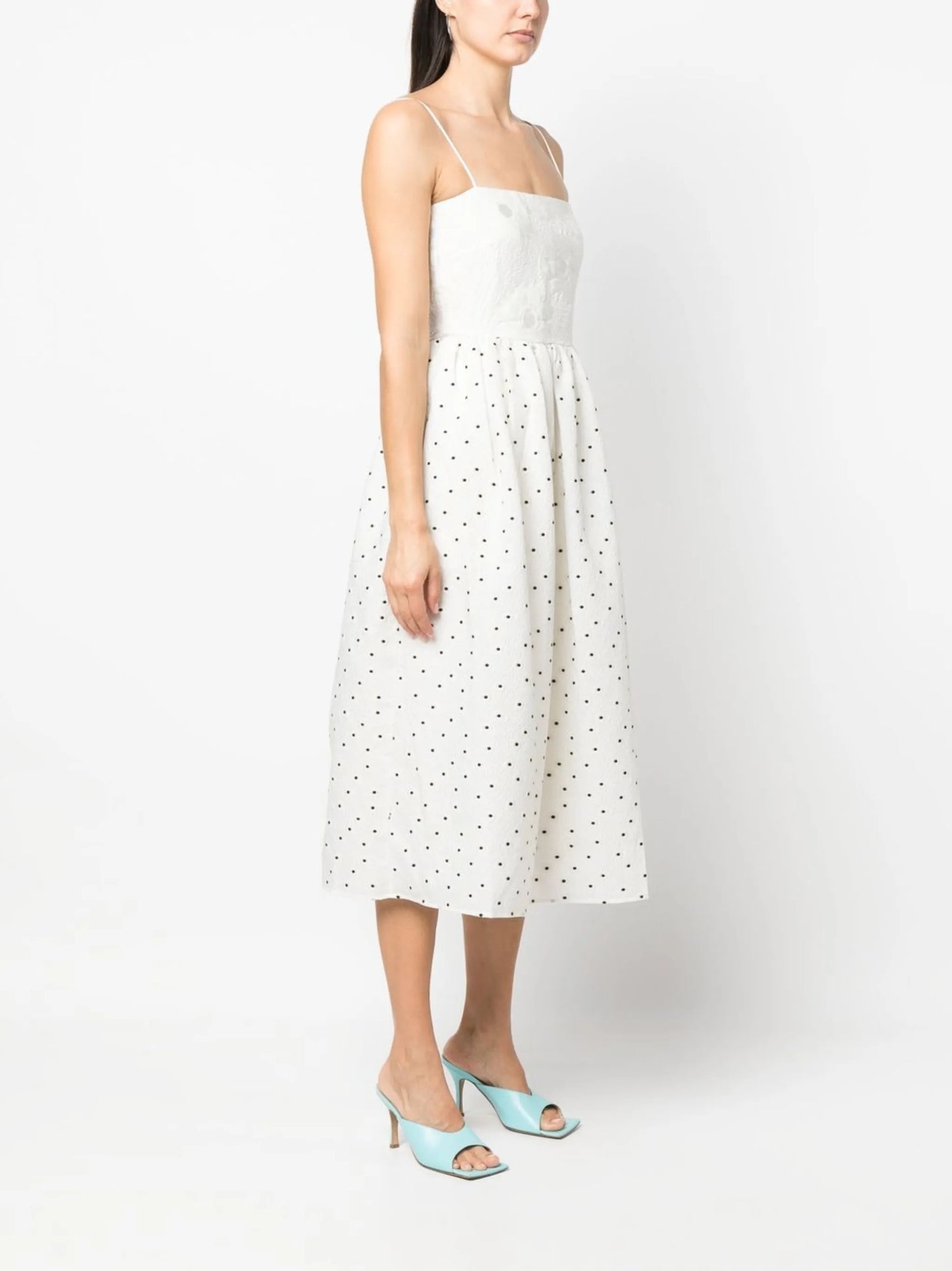 polka dot-print midi dress