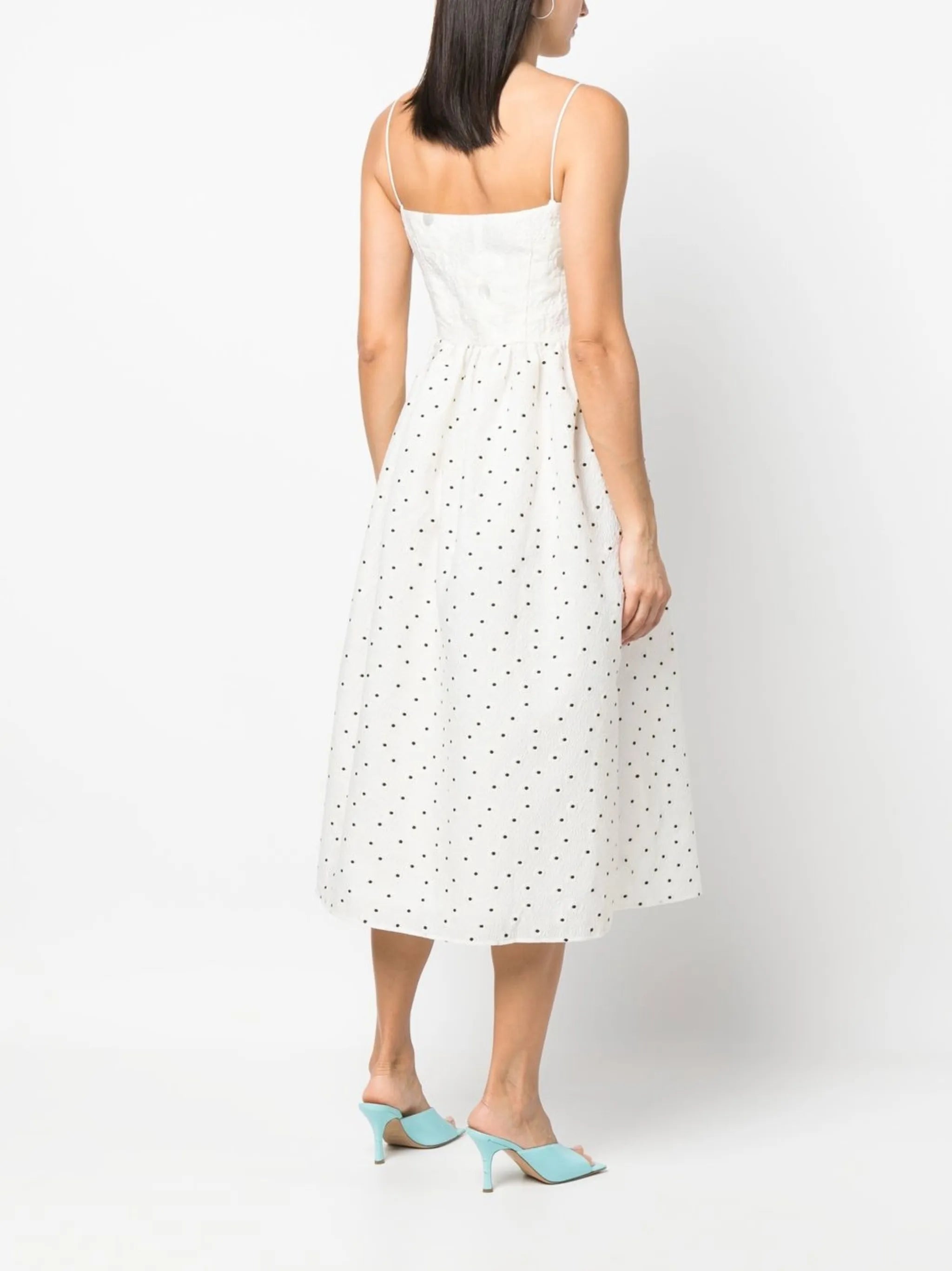 polka dot-print midi dress