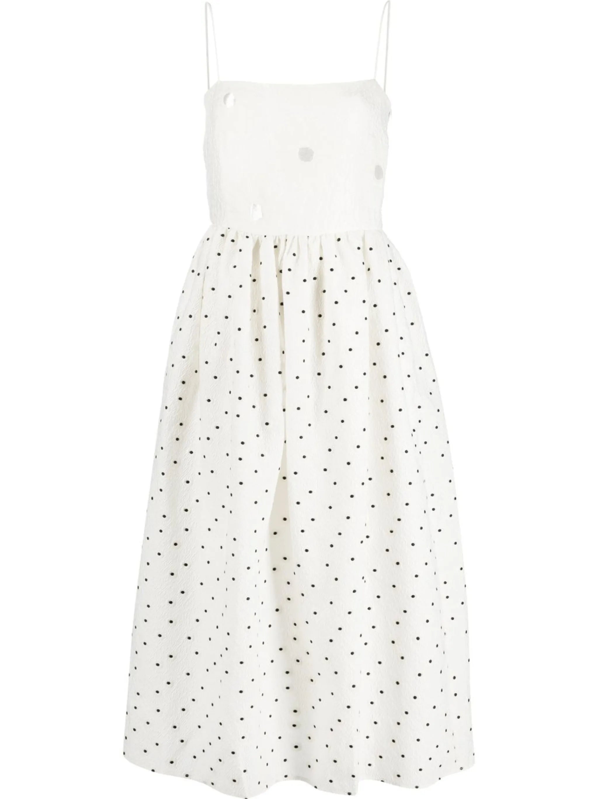 polka dot-print midi dress