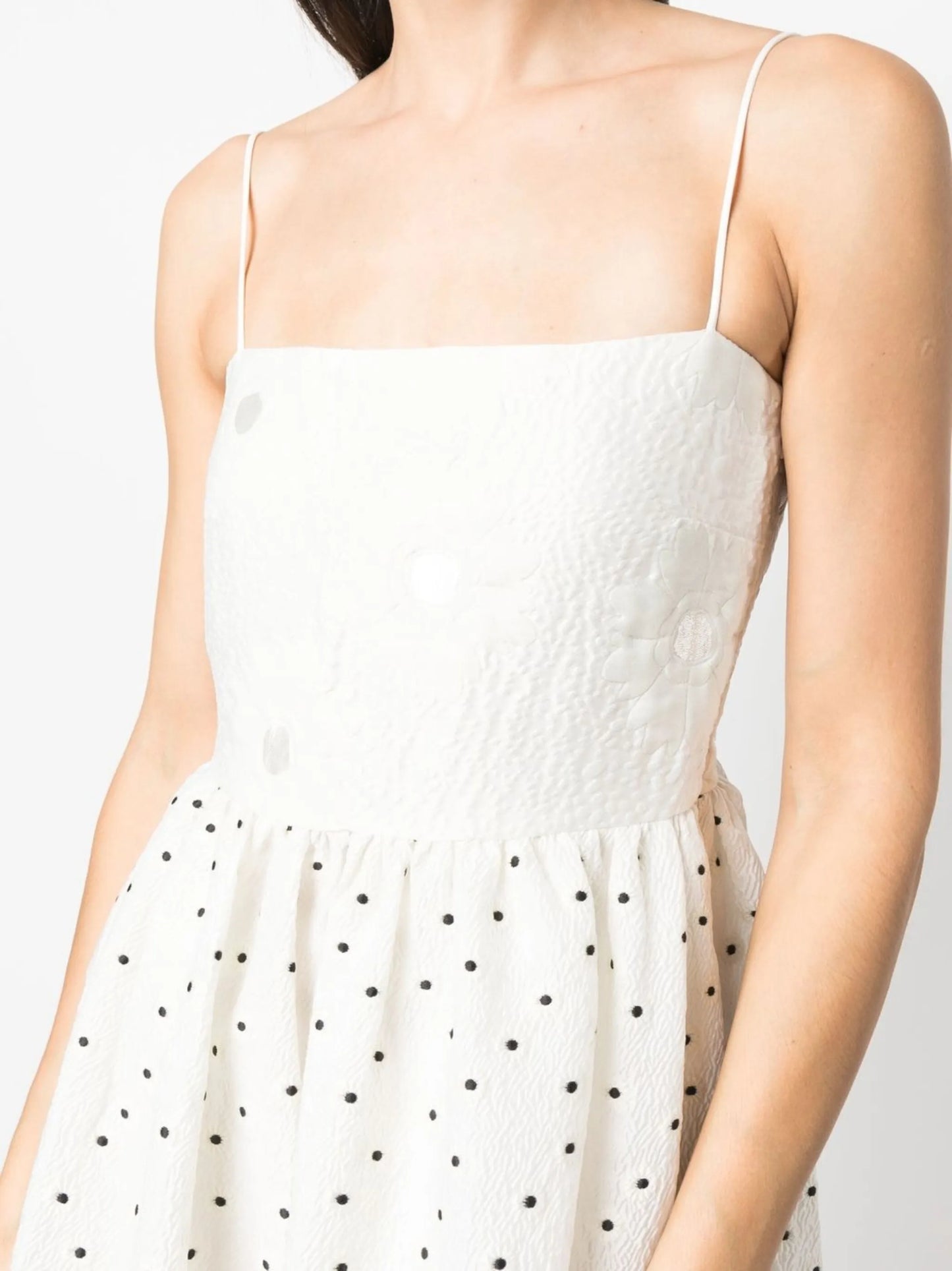 polka dot-print midi dress