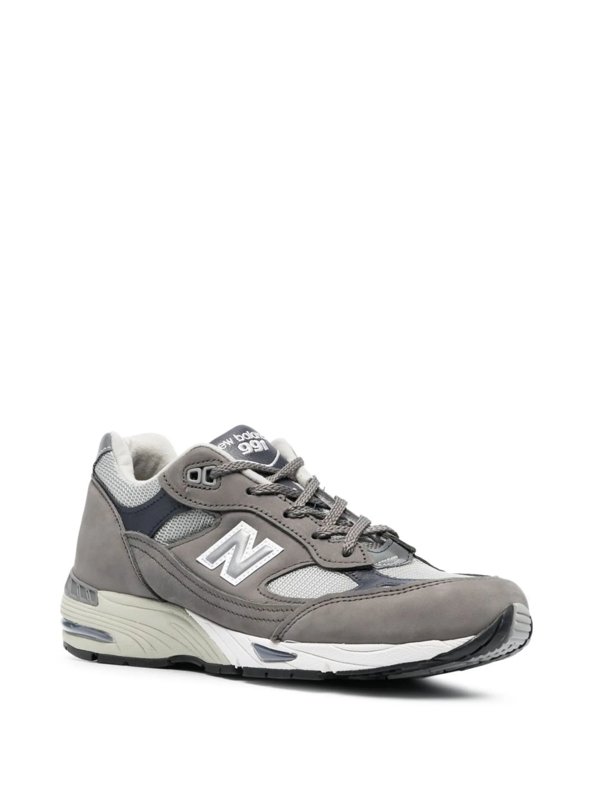 suede panels lace-up sneakers
