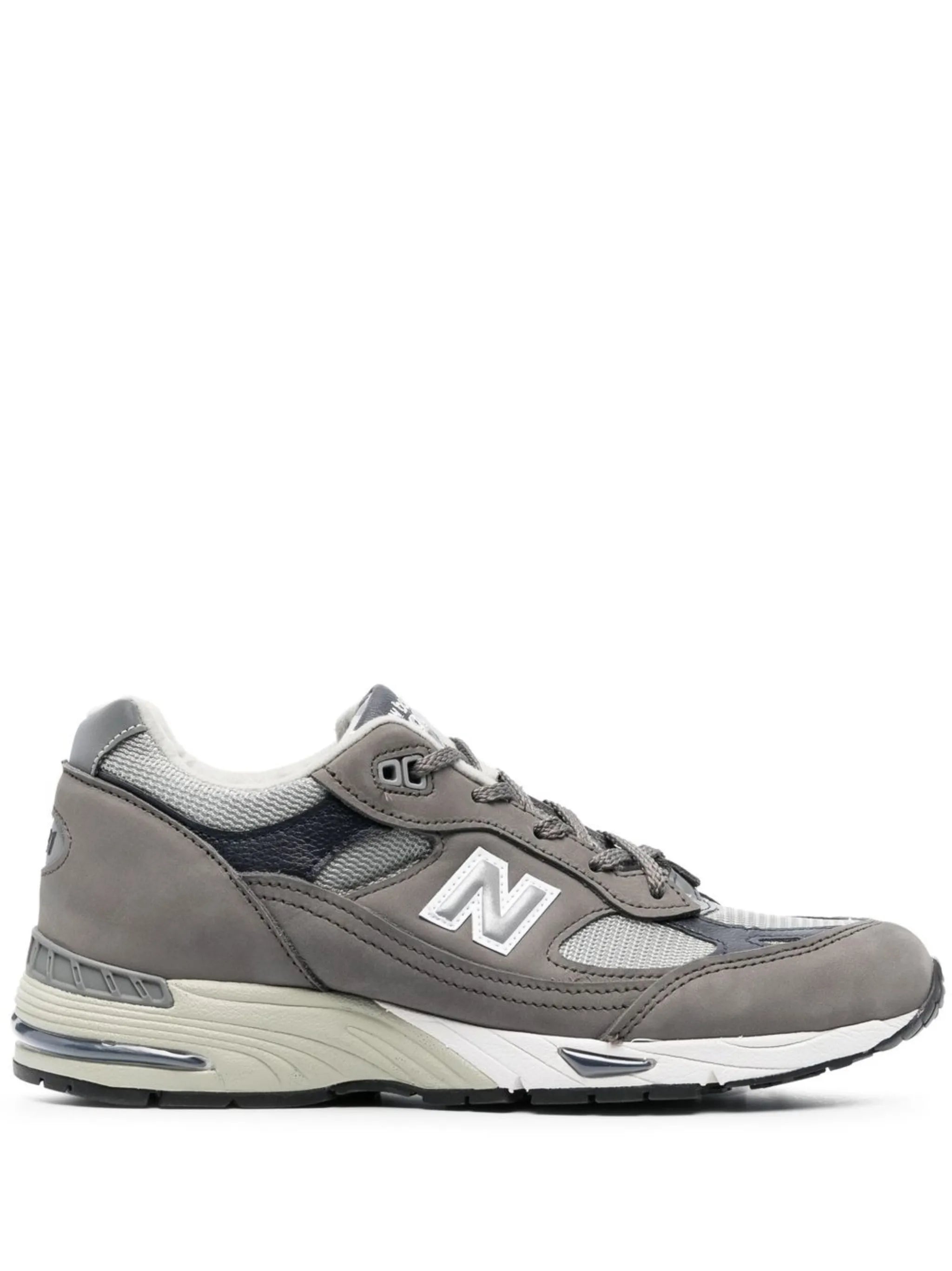 suede panels lace-up sneakers