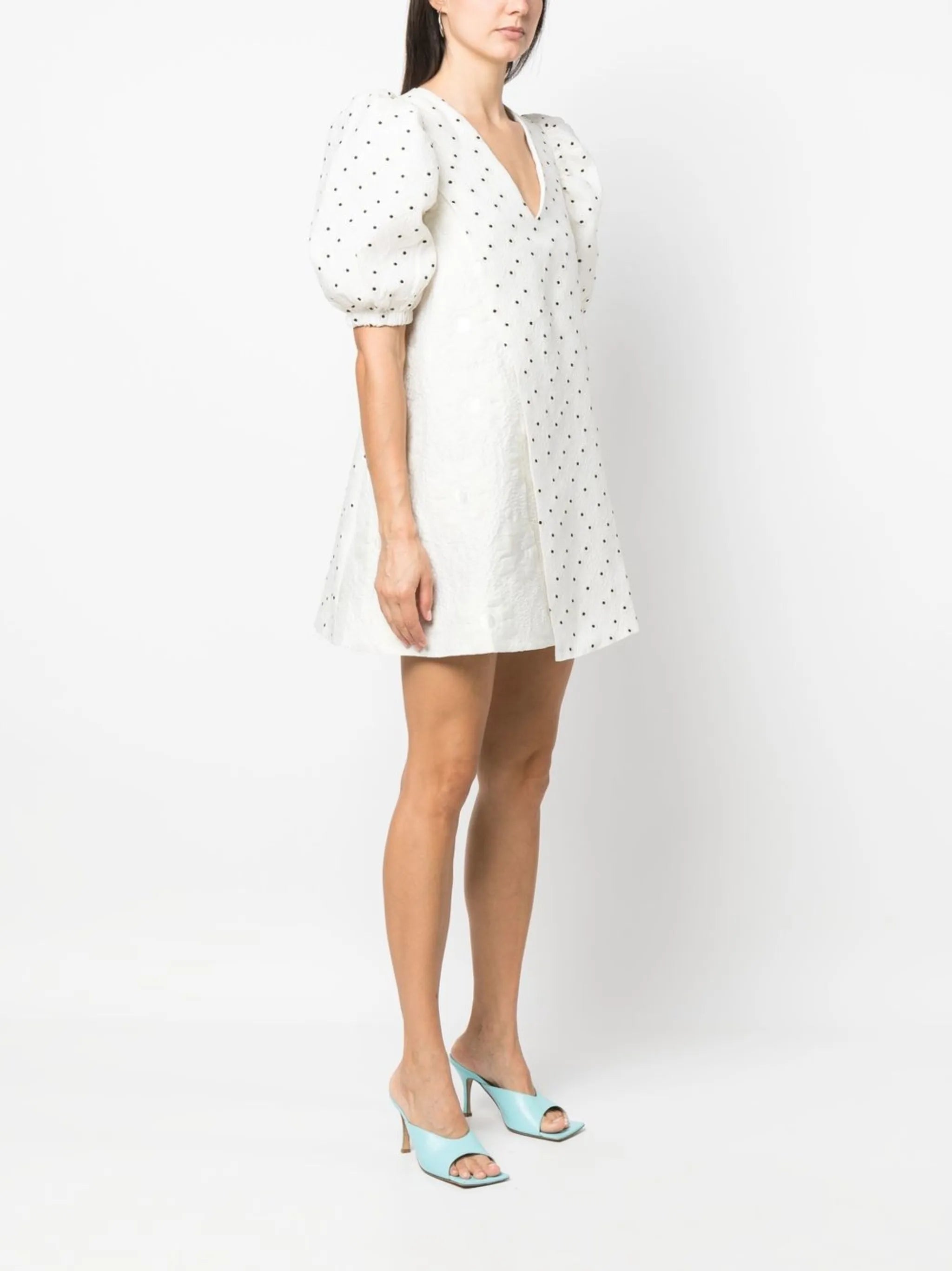 polka dot-print shift dress
