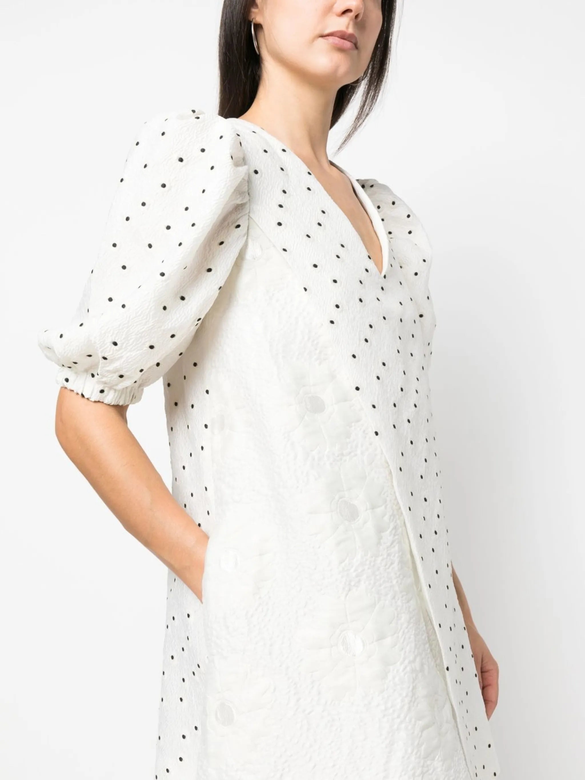 polka dot-print shift dress
