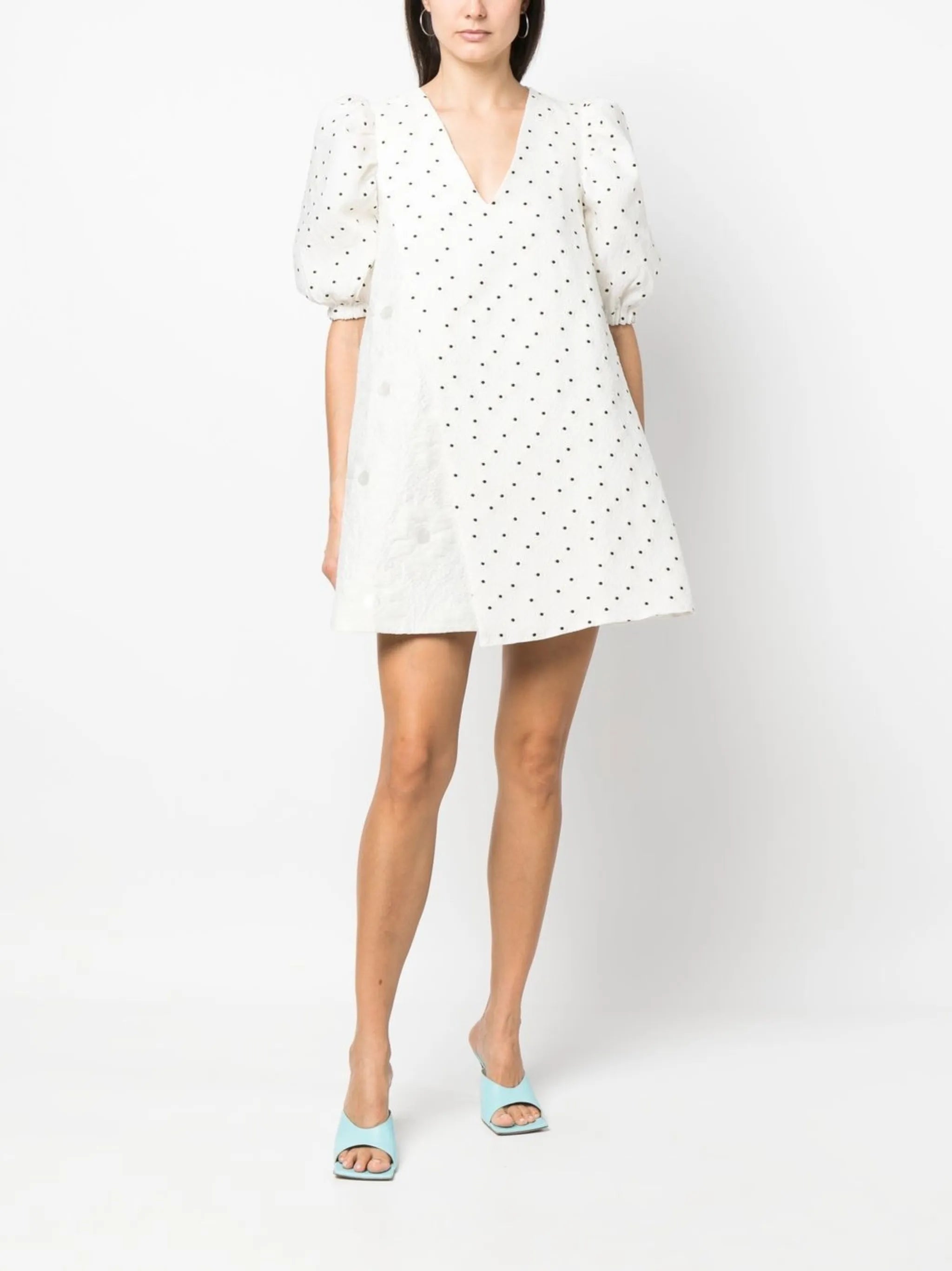 polka dot-print shift dress