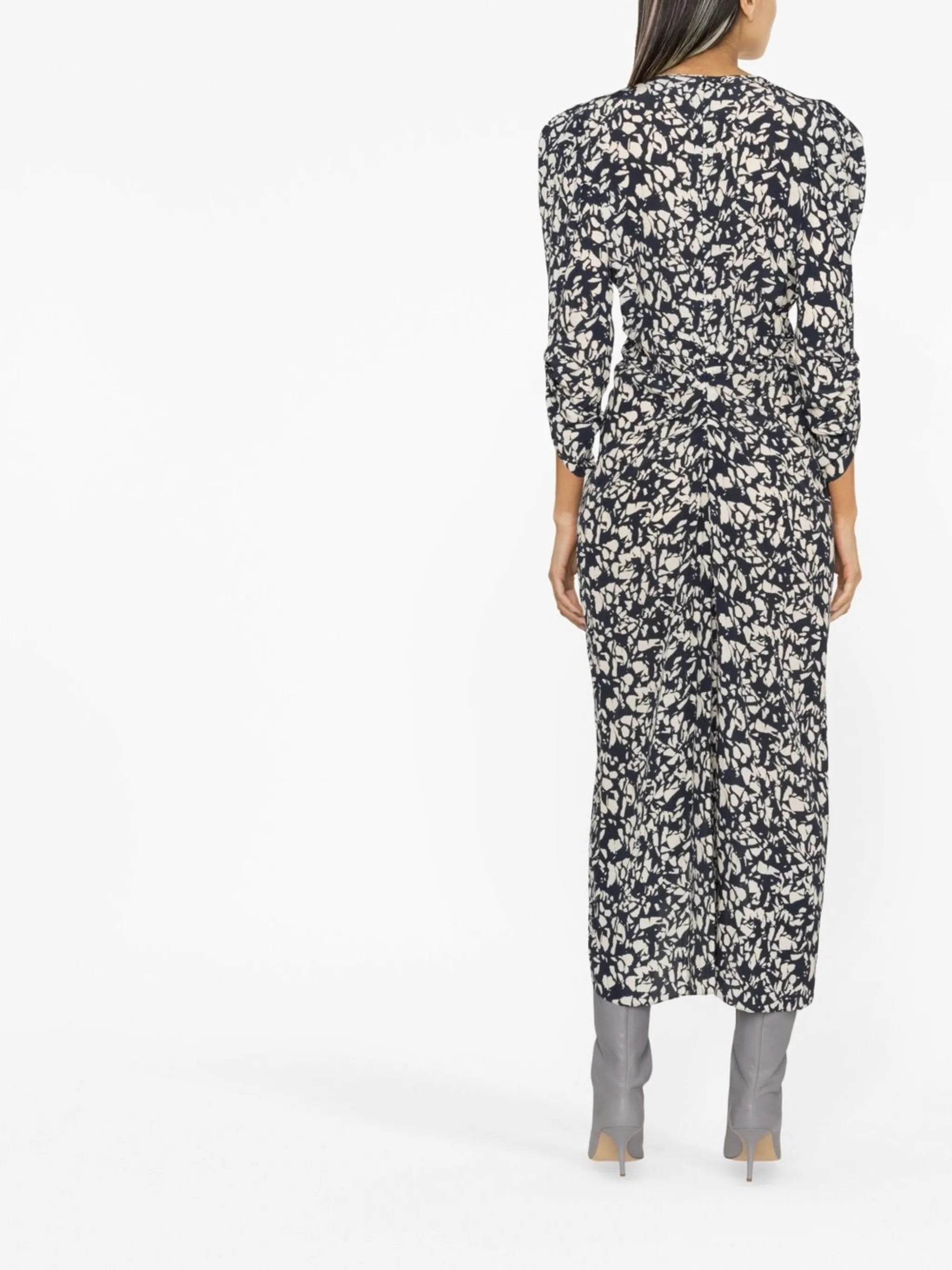 V-neck midi dress