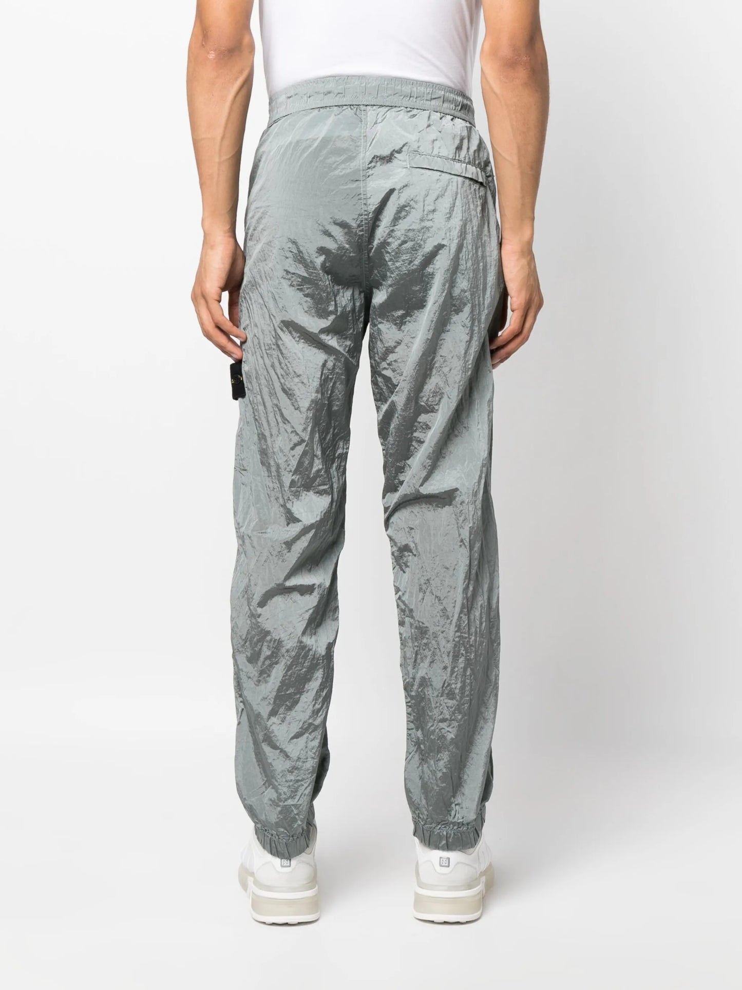 crinkled-effect track pants