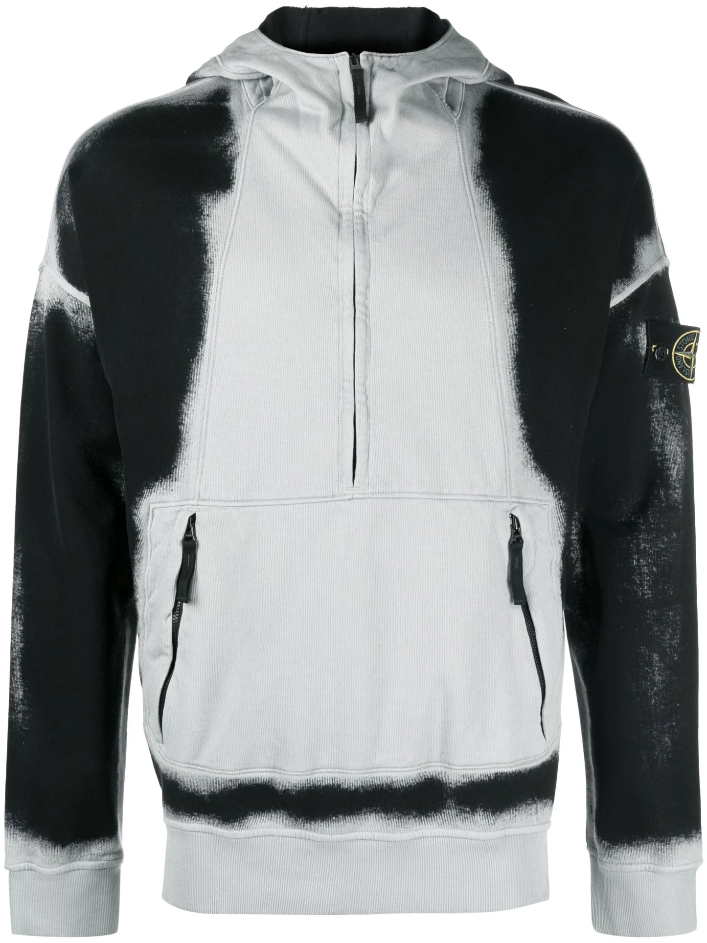 distressed-effect cotton hoodie