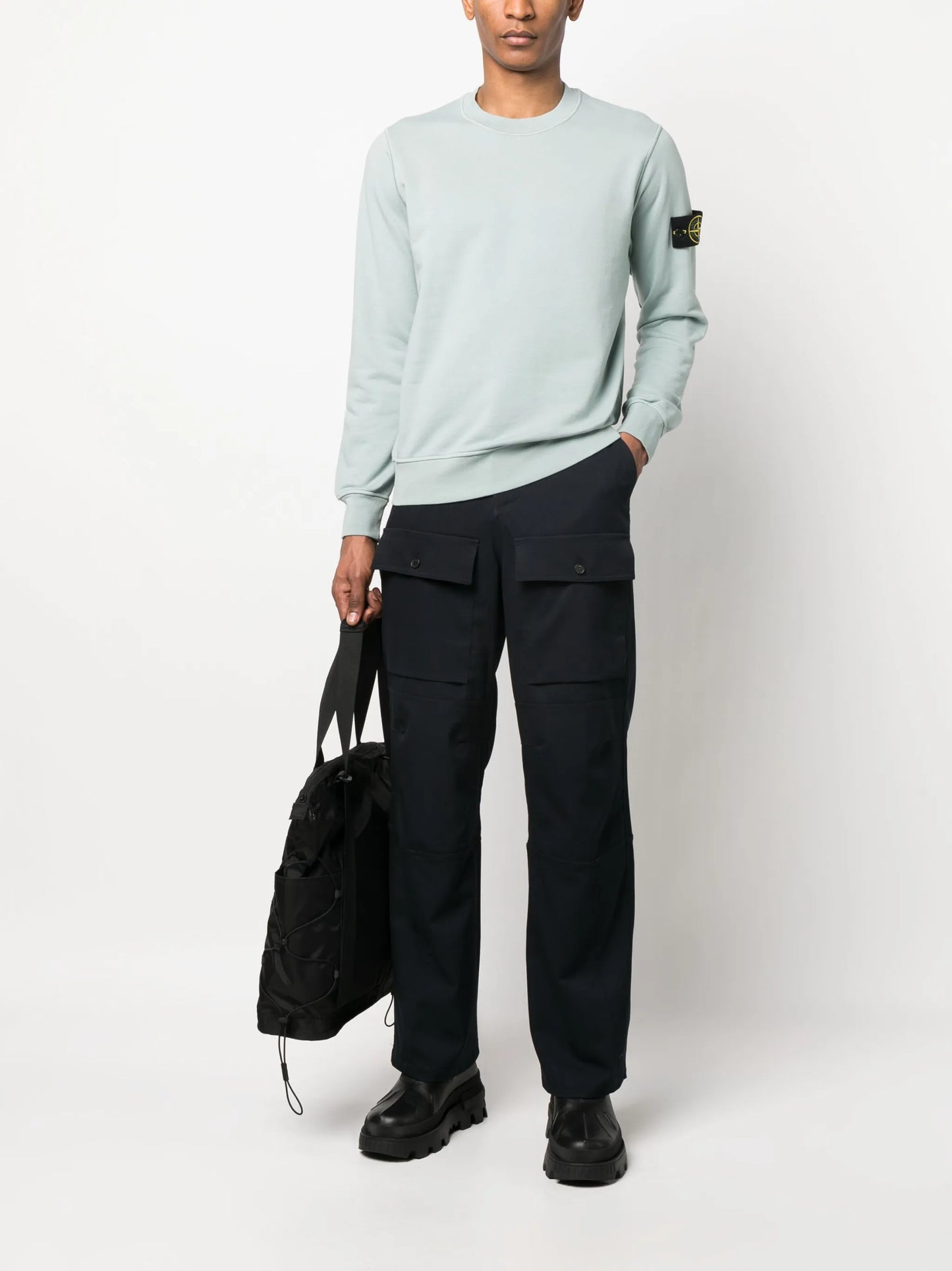 logo-patch sleeve sweatshirt