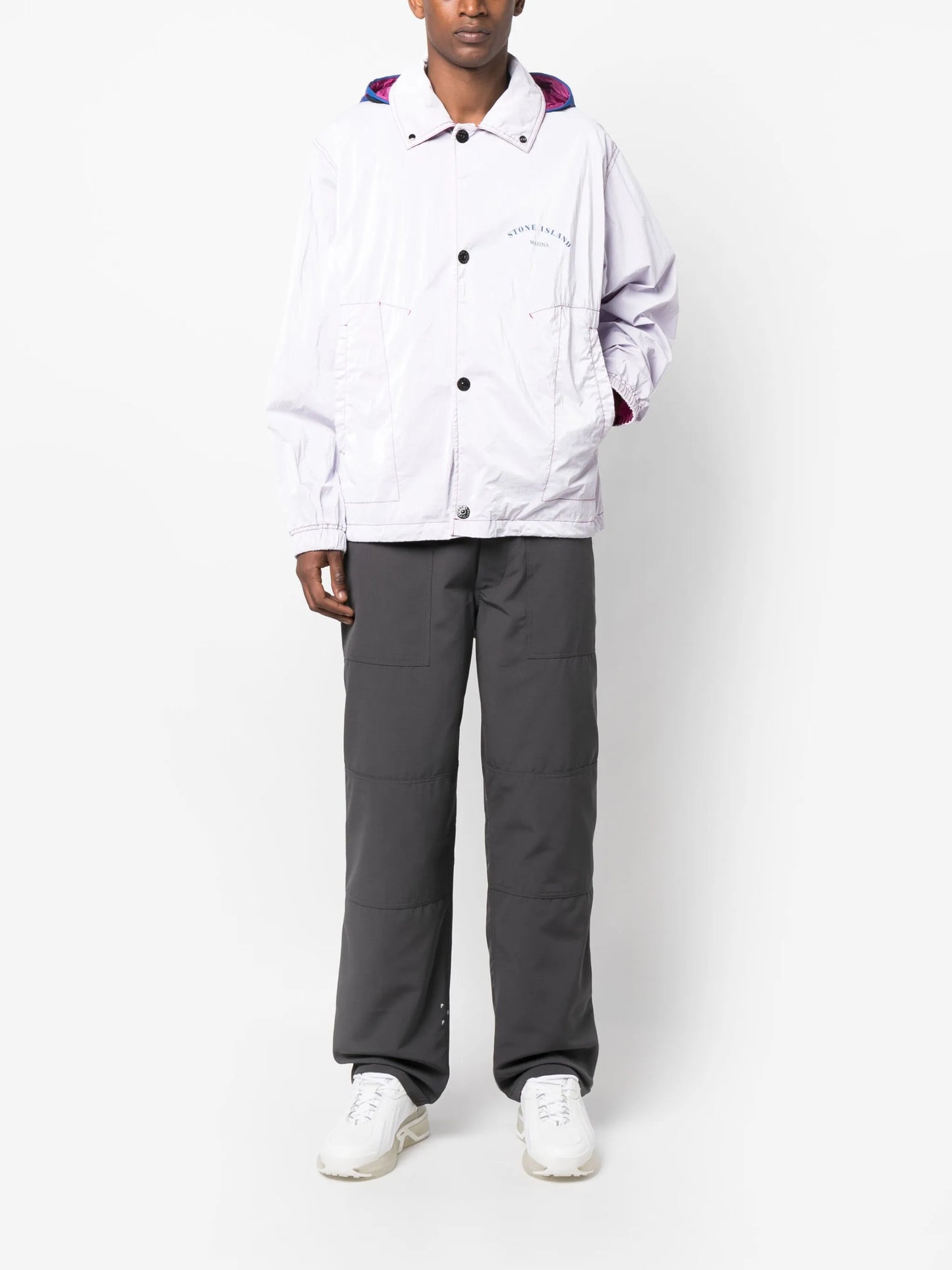 Marina logo-print hooded jacket