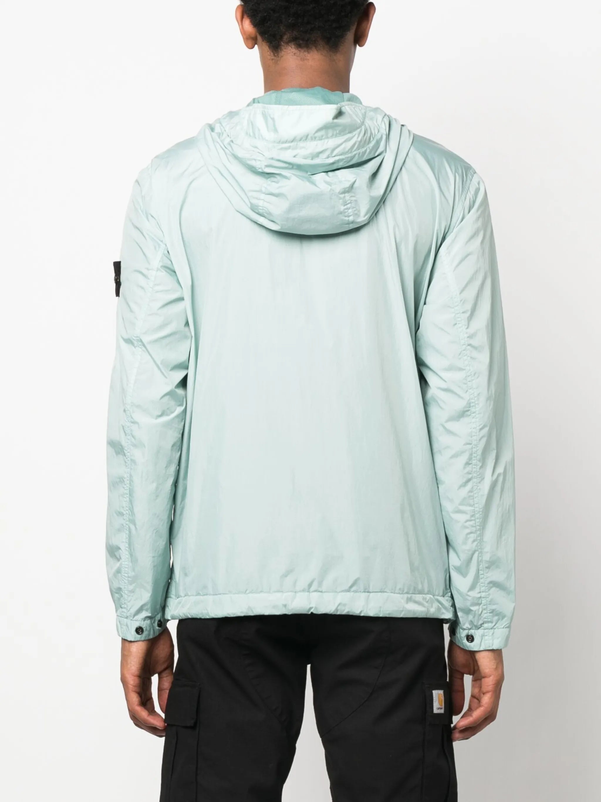 Compass-patch hooded jacket