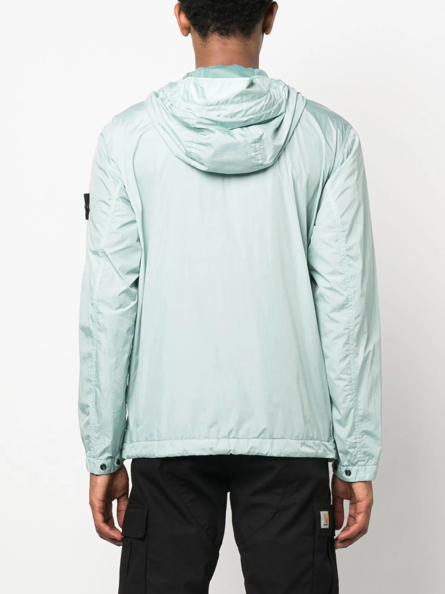 Compass-patch hooded jacket