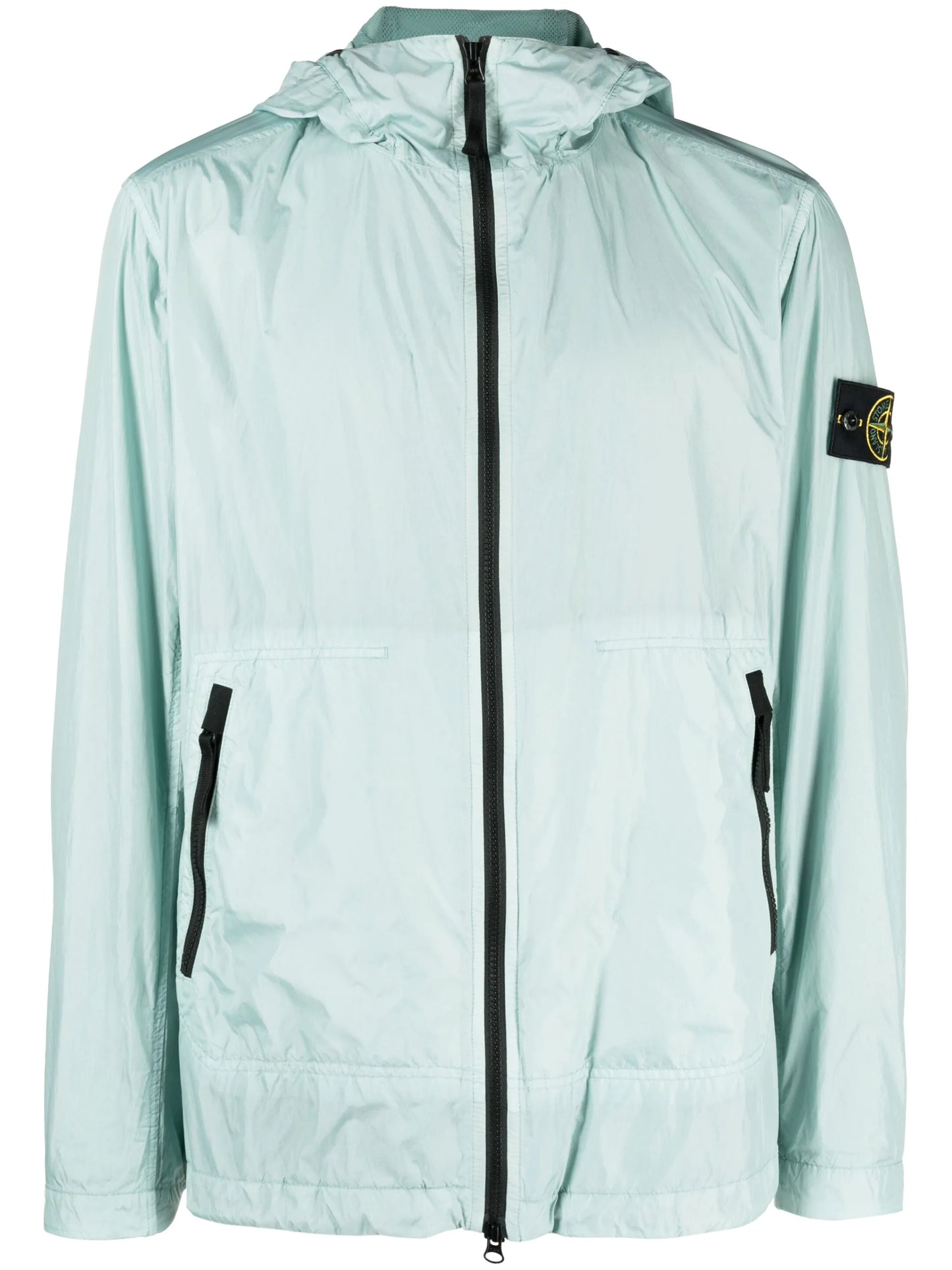 Compass-patch hooded jacket