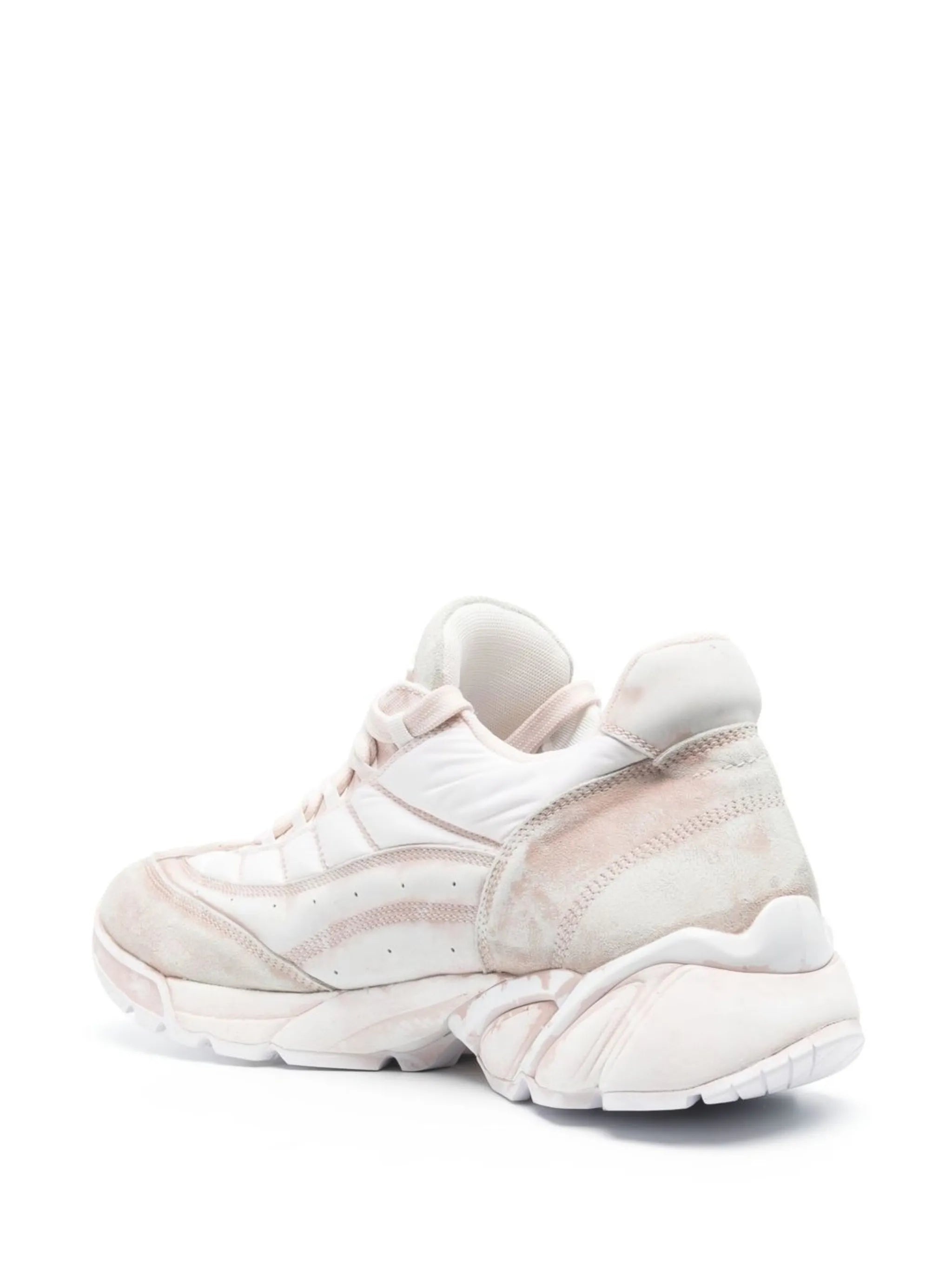 distressed-effect low-top sneakers