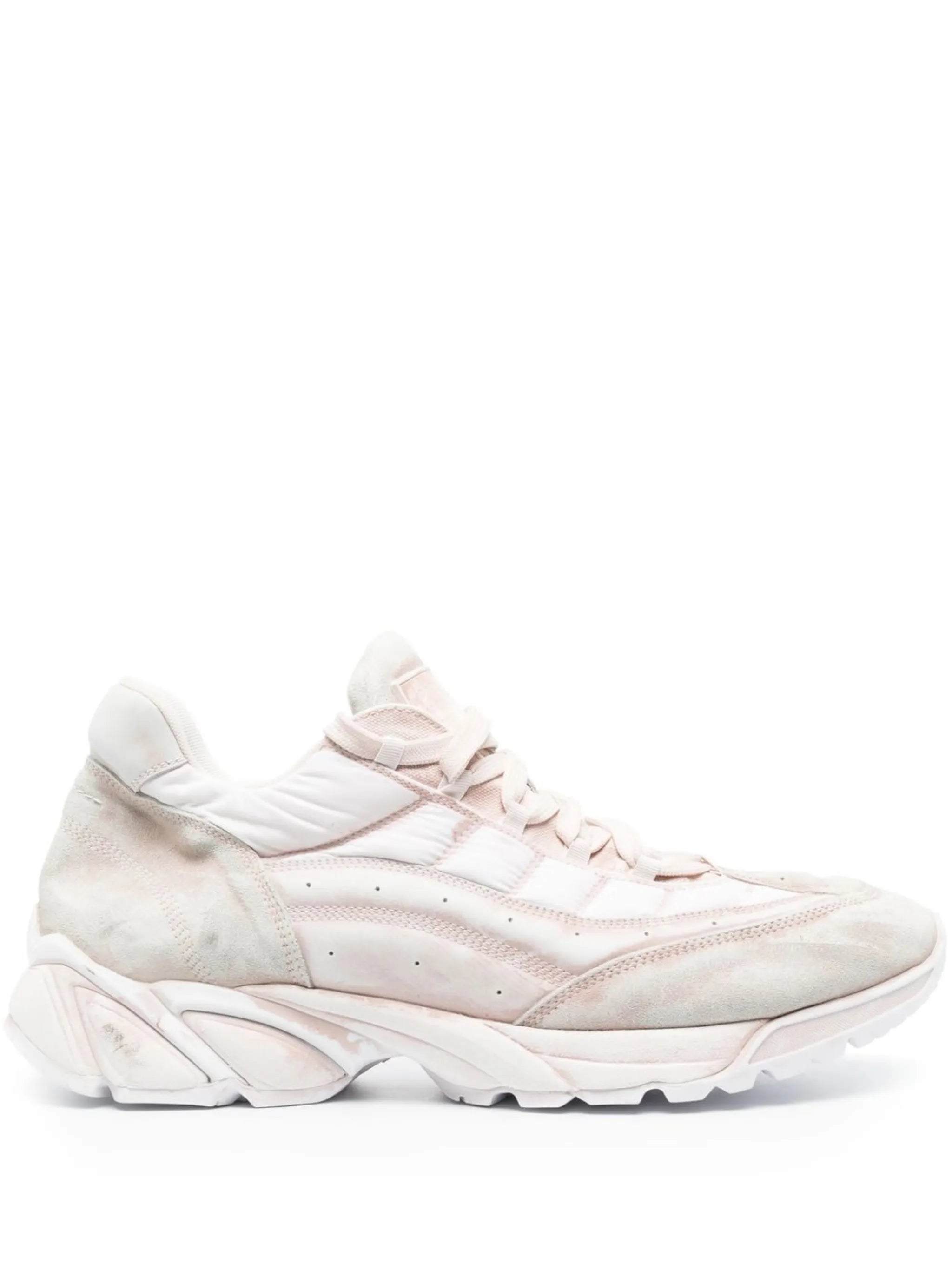distressed-effect low-top sneakers