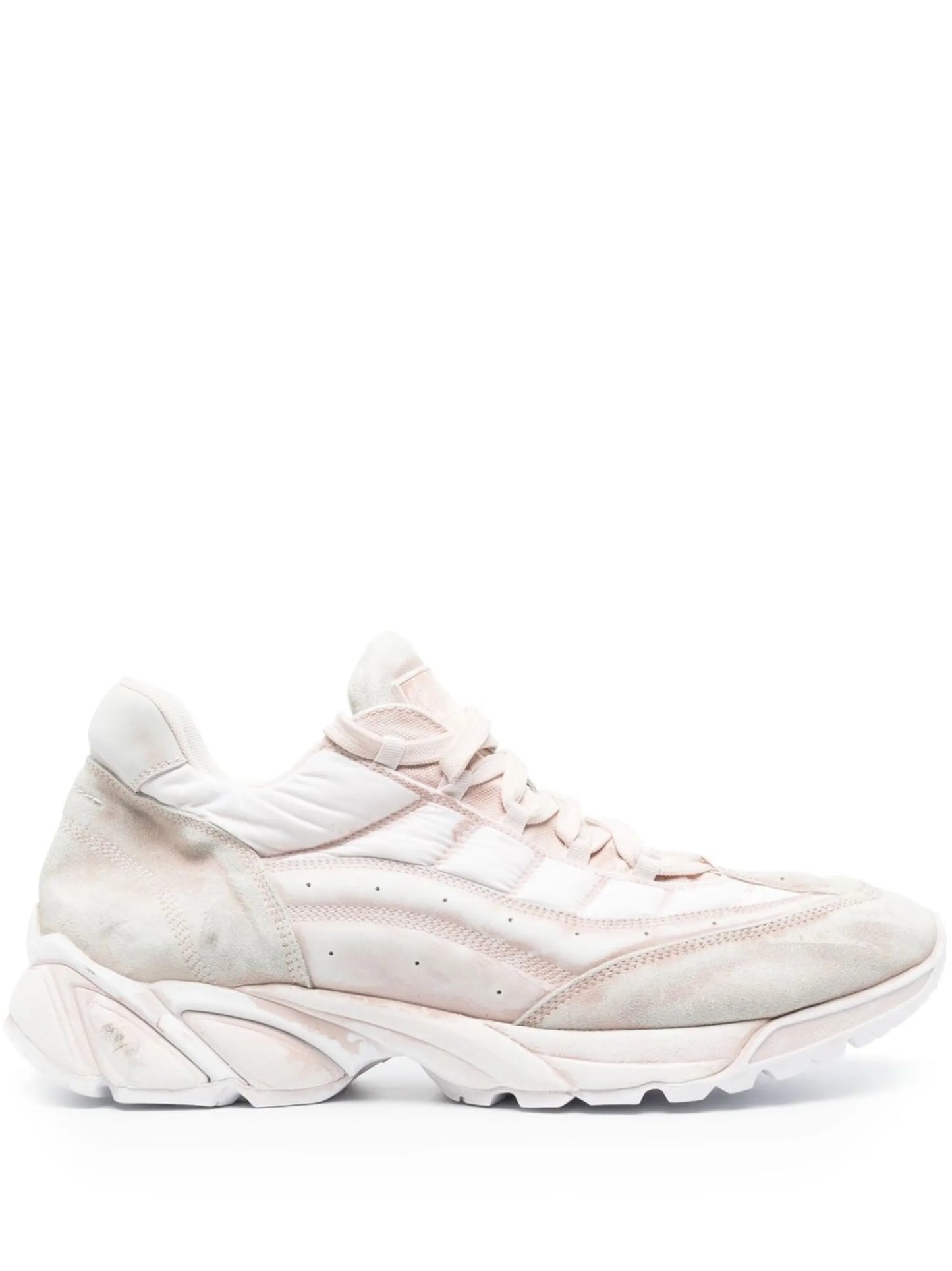 distressed-effect low-top sneakers