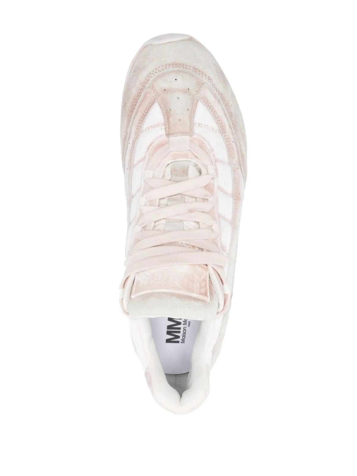 distressed-effect low-top sneakers