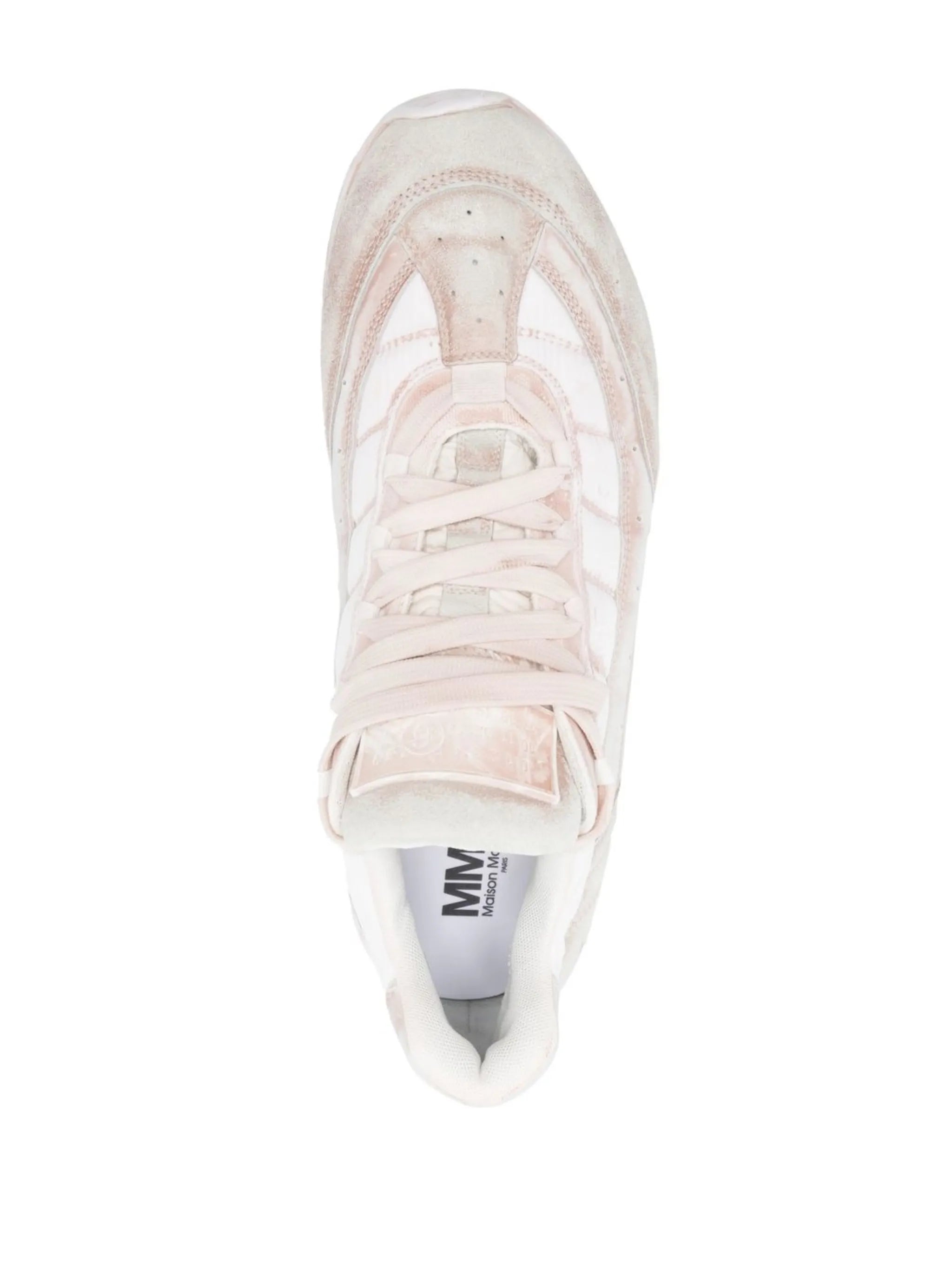 distressed-effect low-top sneakers