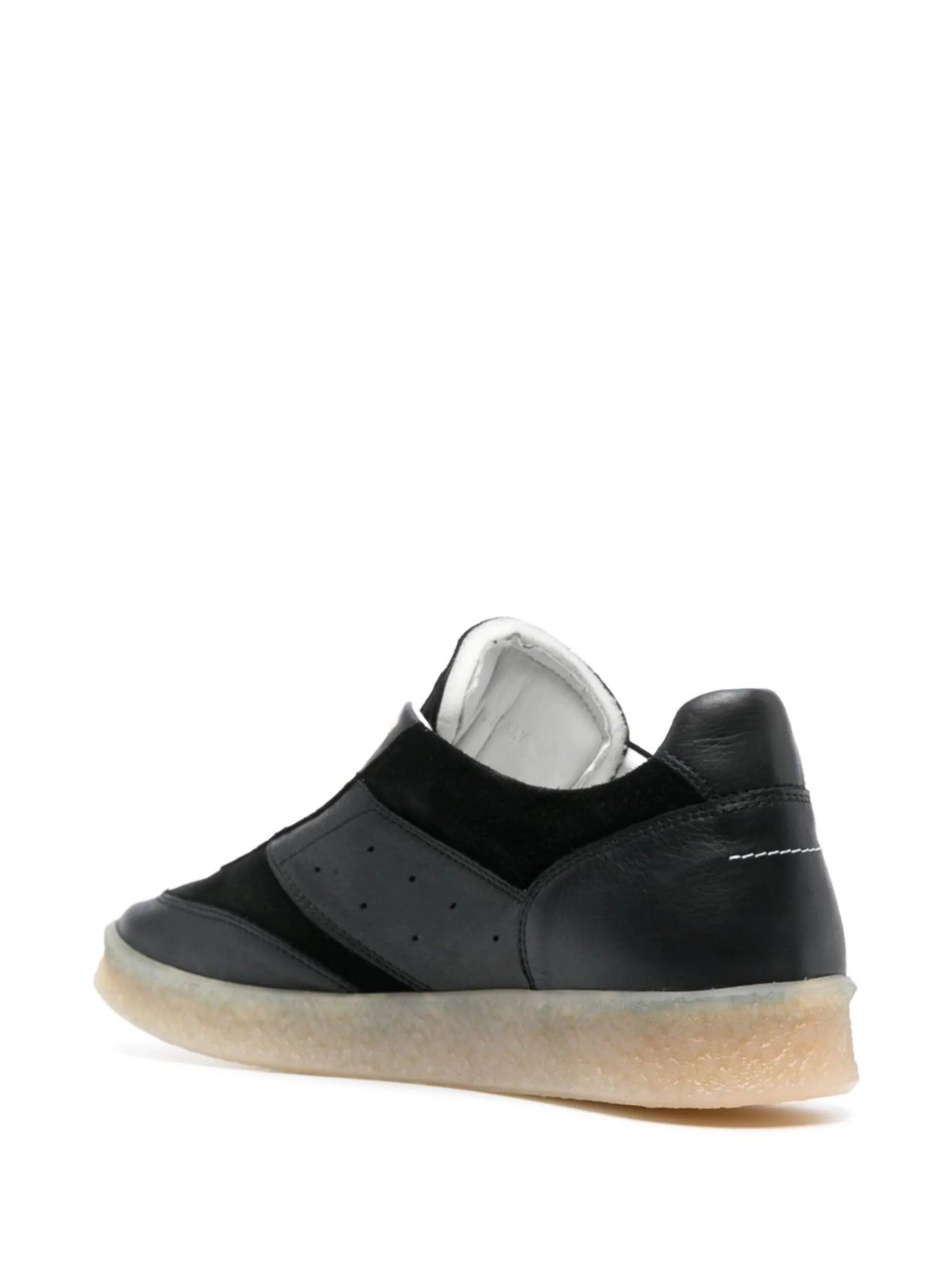 panelled low-top sneakers