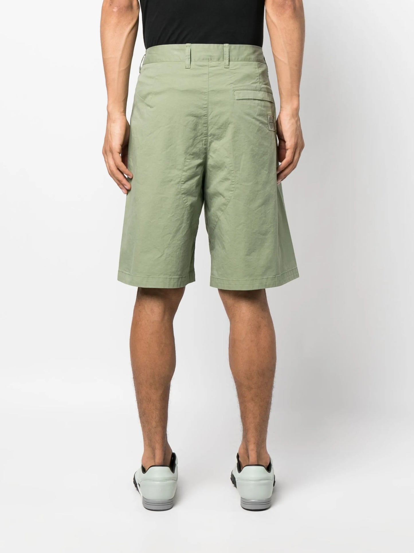 wide-leg cotton bermuda shorts