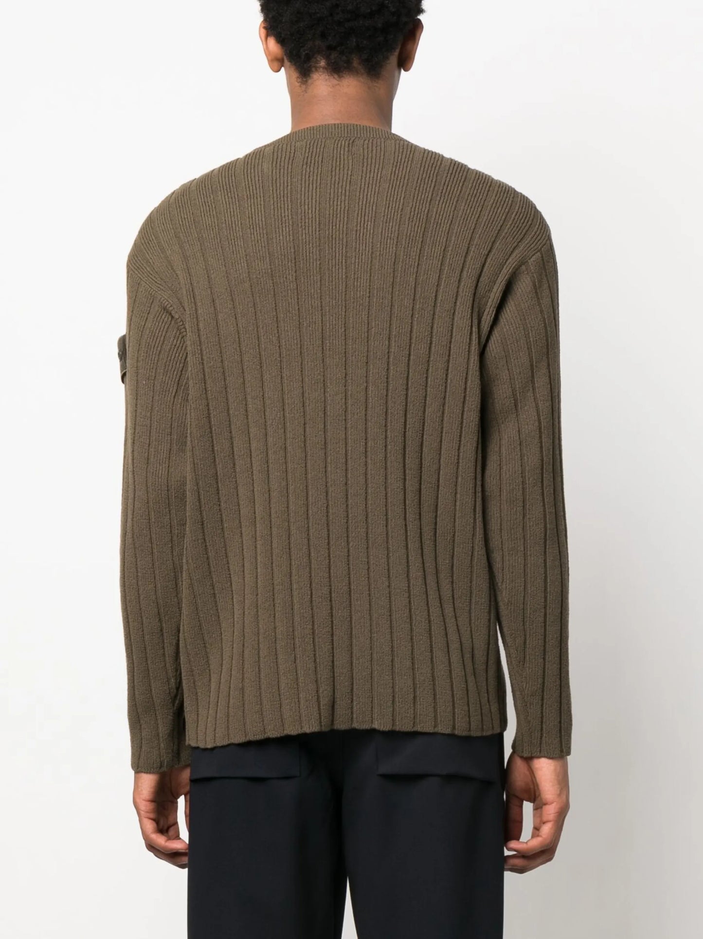 logo-patch ribbed jumper