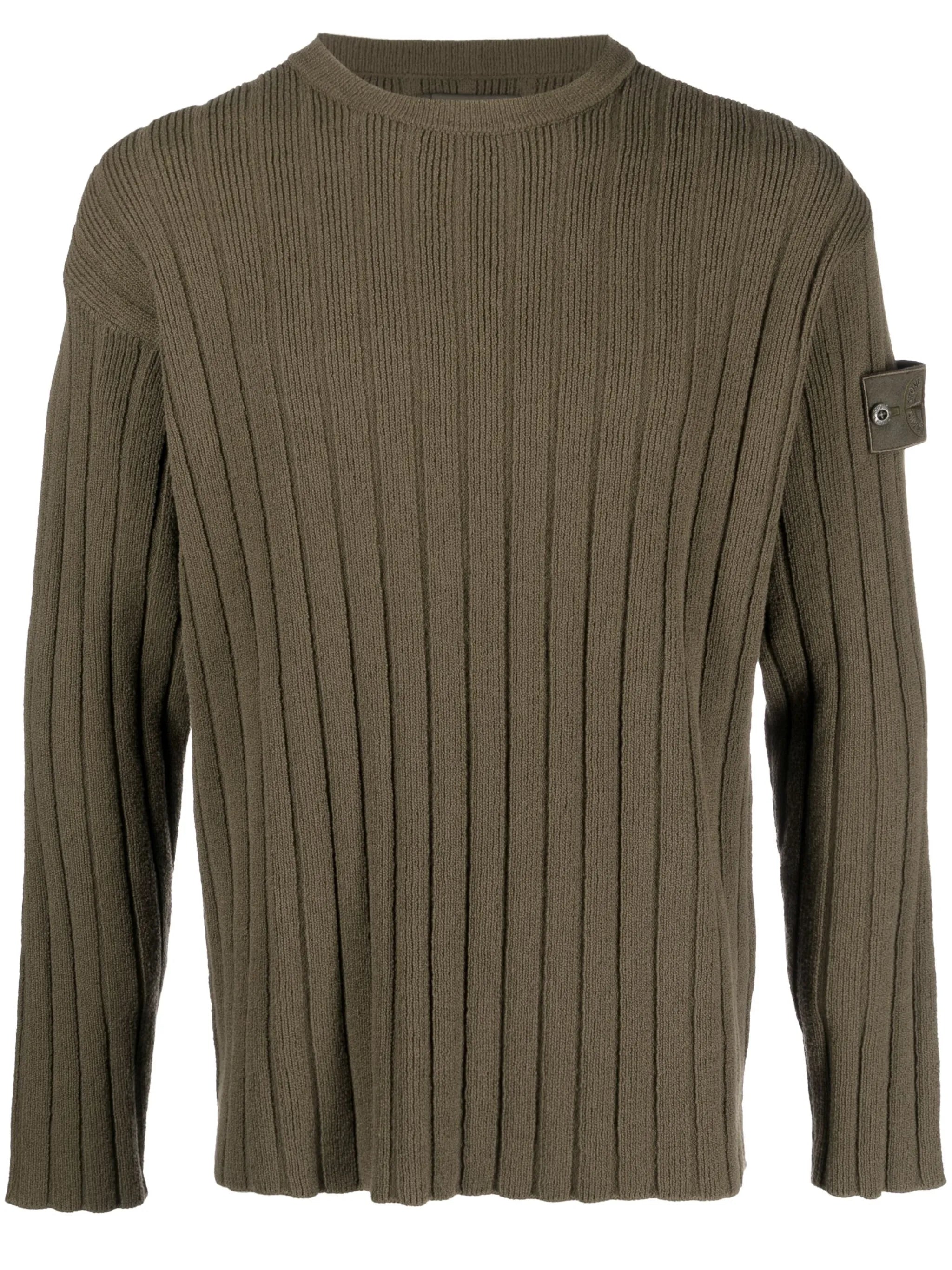logo-patch ribbed jumper
