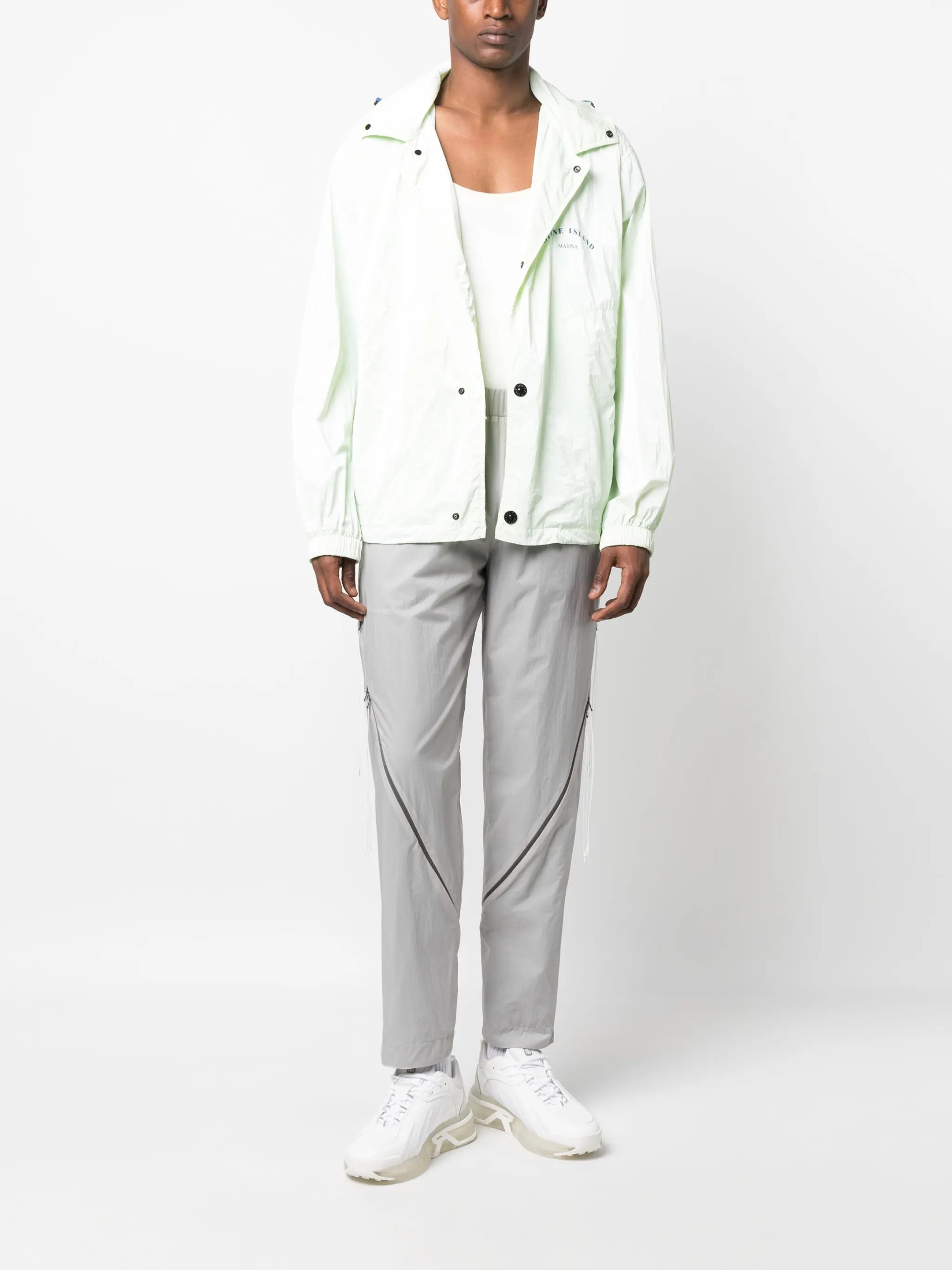 Marina logo-print hooded jacket