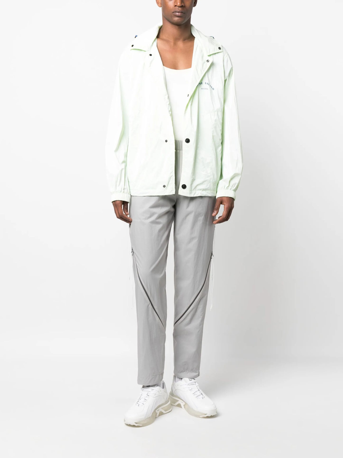 Marina logo-print hooded jacket