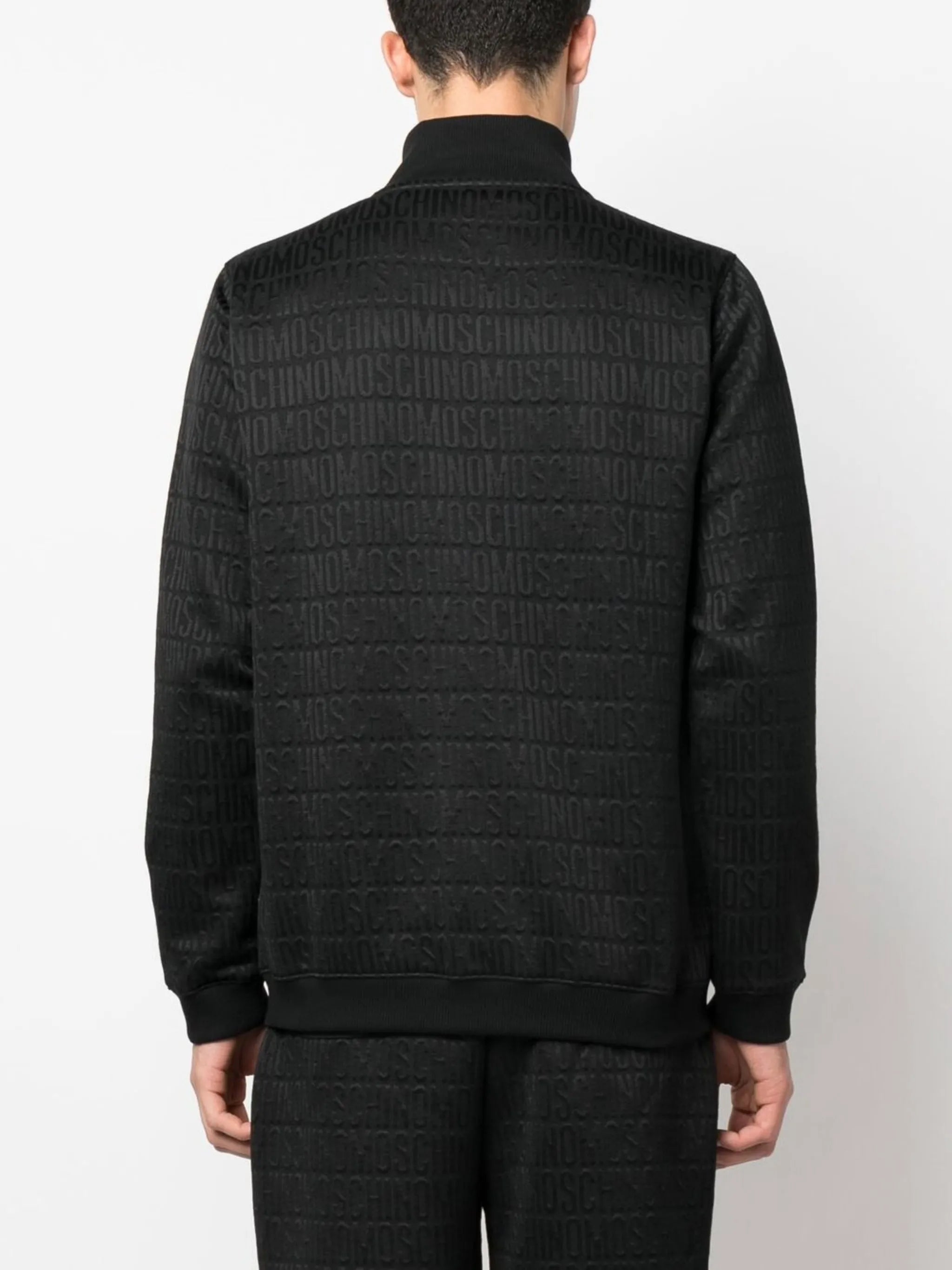 all-over debossed logo sweatshirt