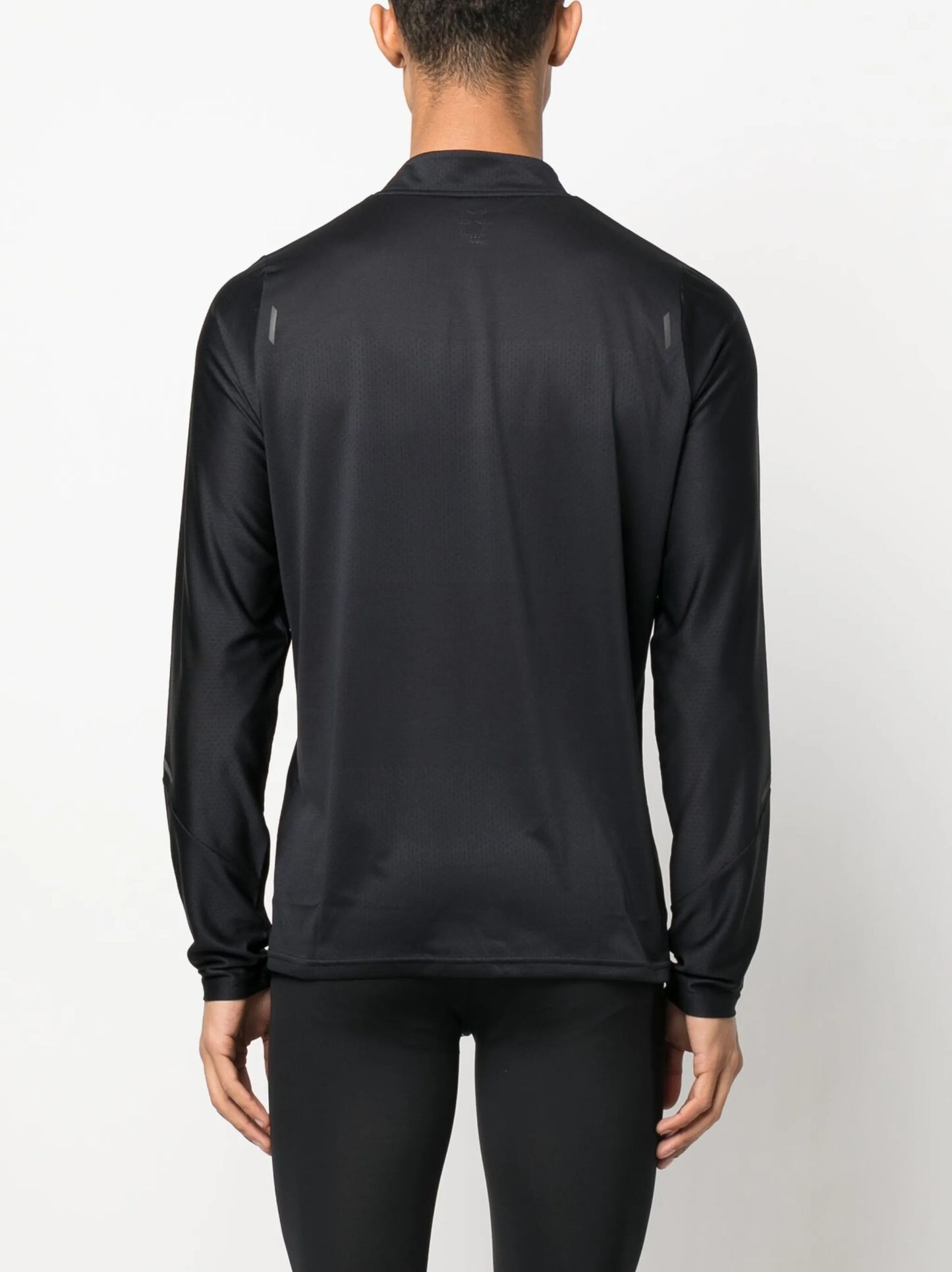 logo-print zipped T-shirt