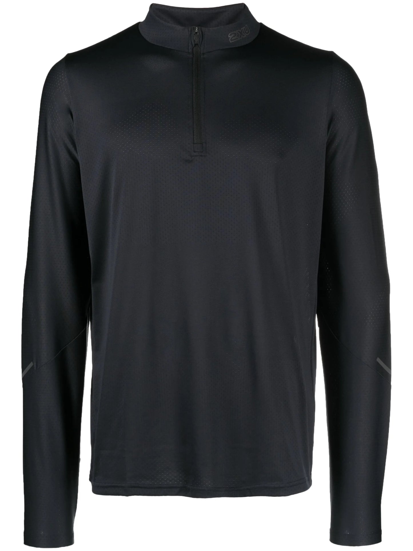 logo-print zipped T-shirt