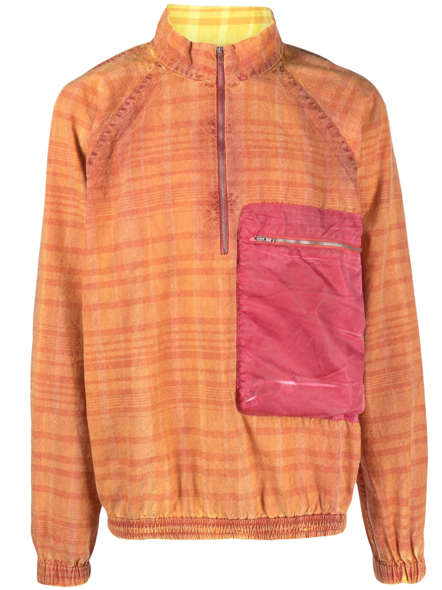 Graenmo checked half-zip sweatshirt