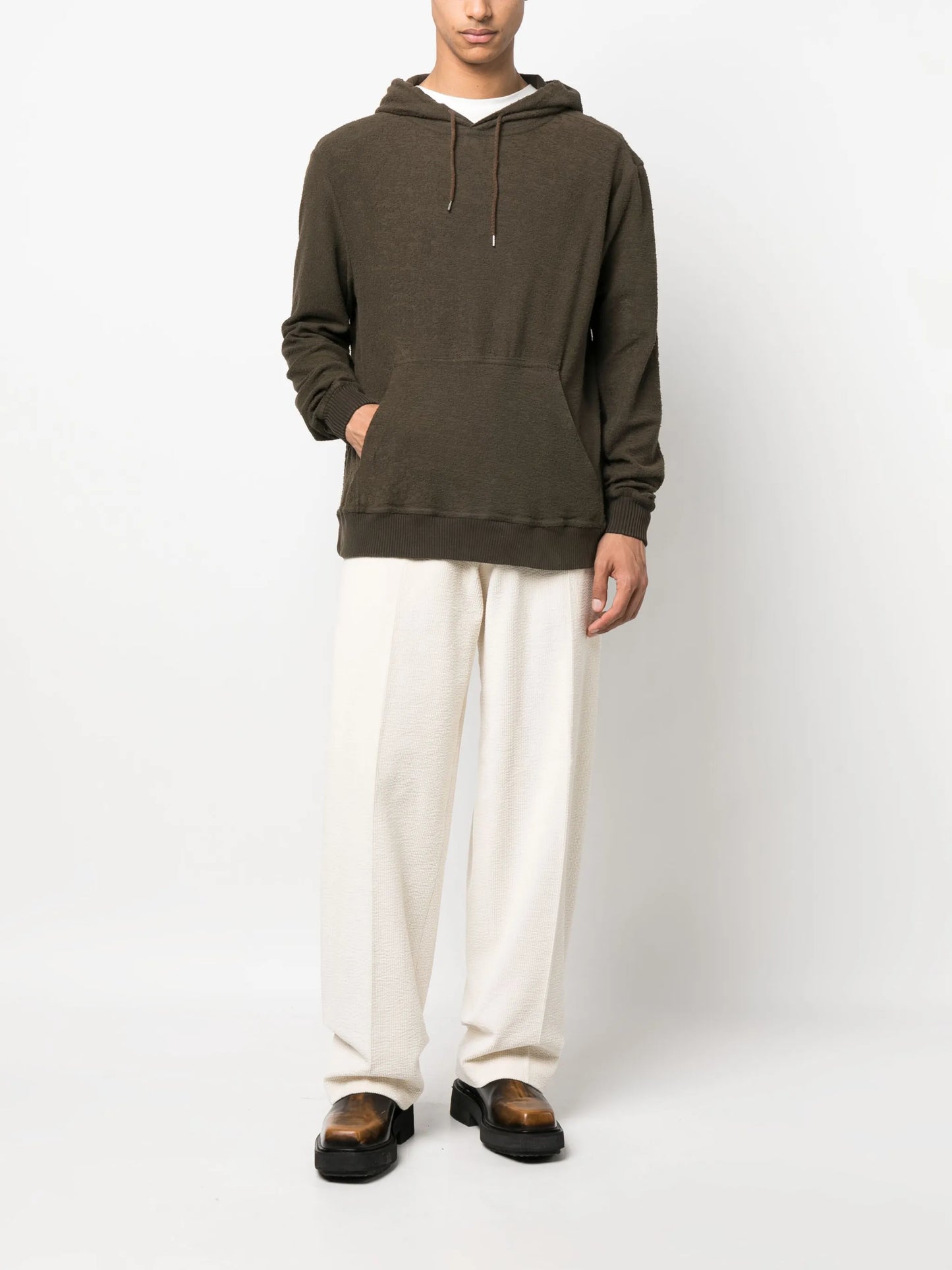 hooded knitted sweater