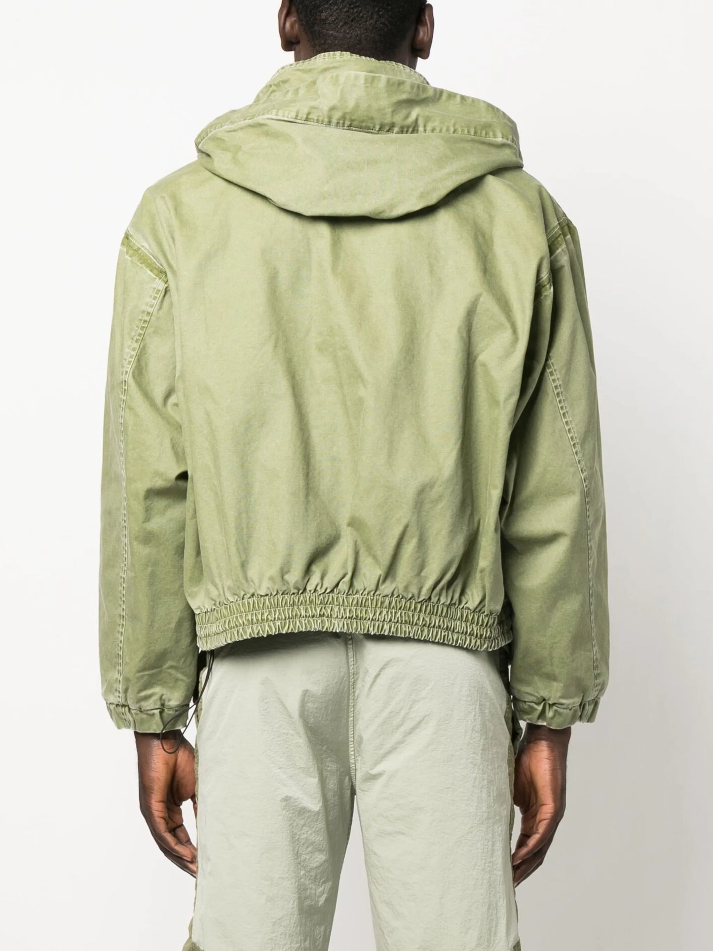 faded-effect bomber jacket