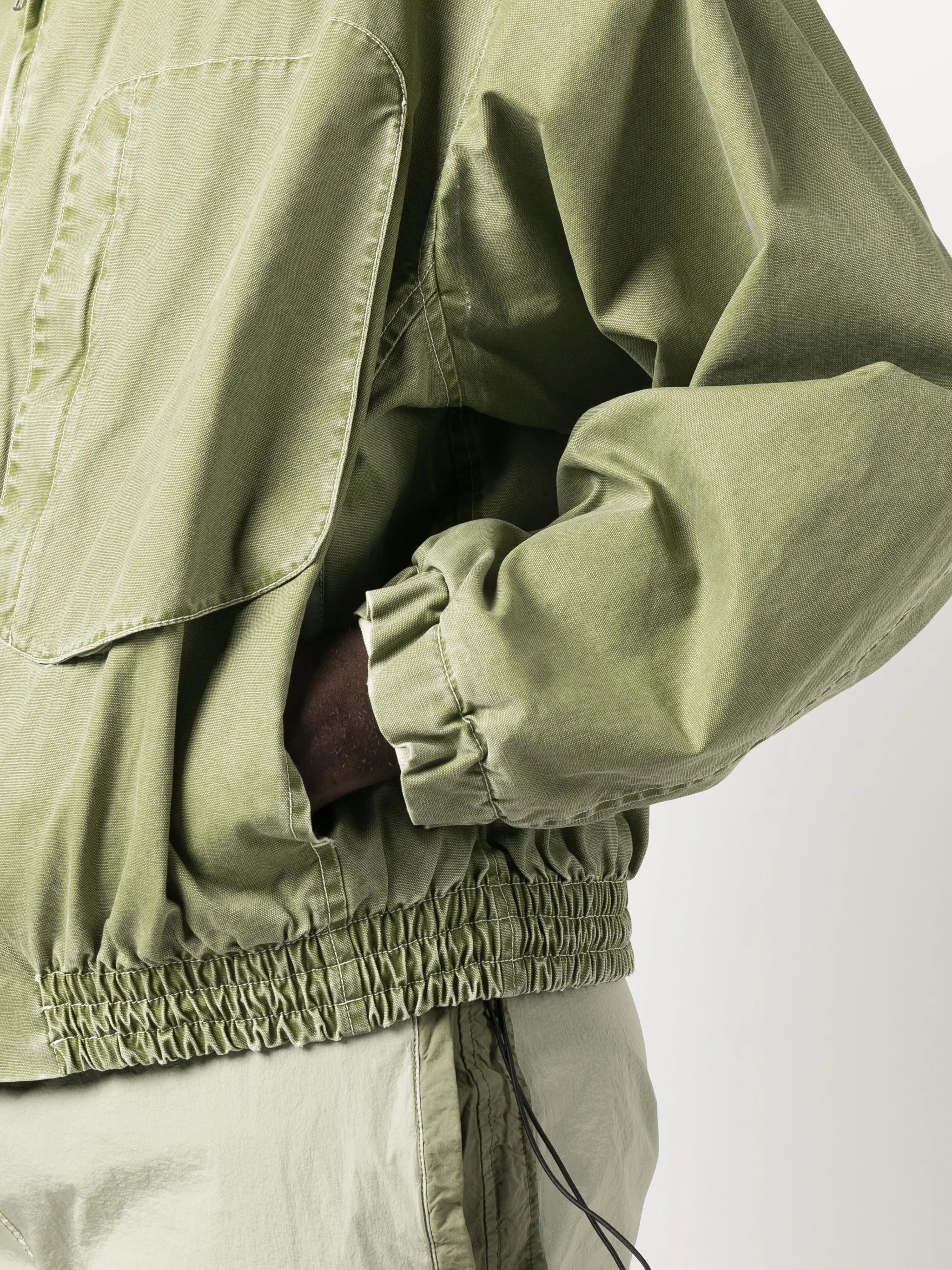 faded-effect bomber jacket