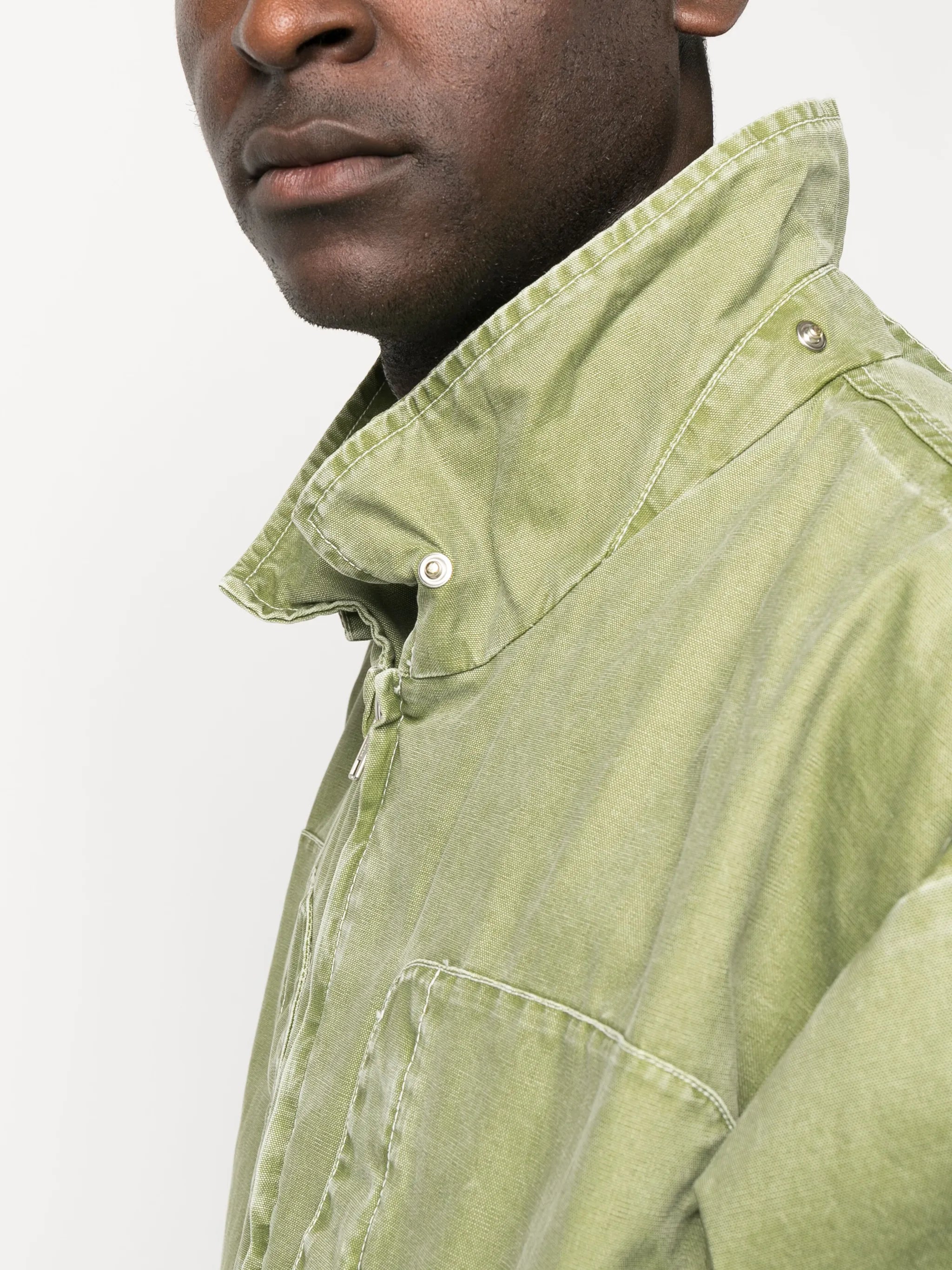 faded-effect bomber jacket