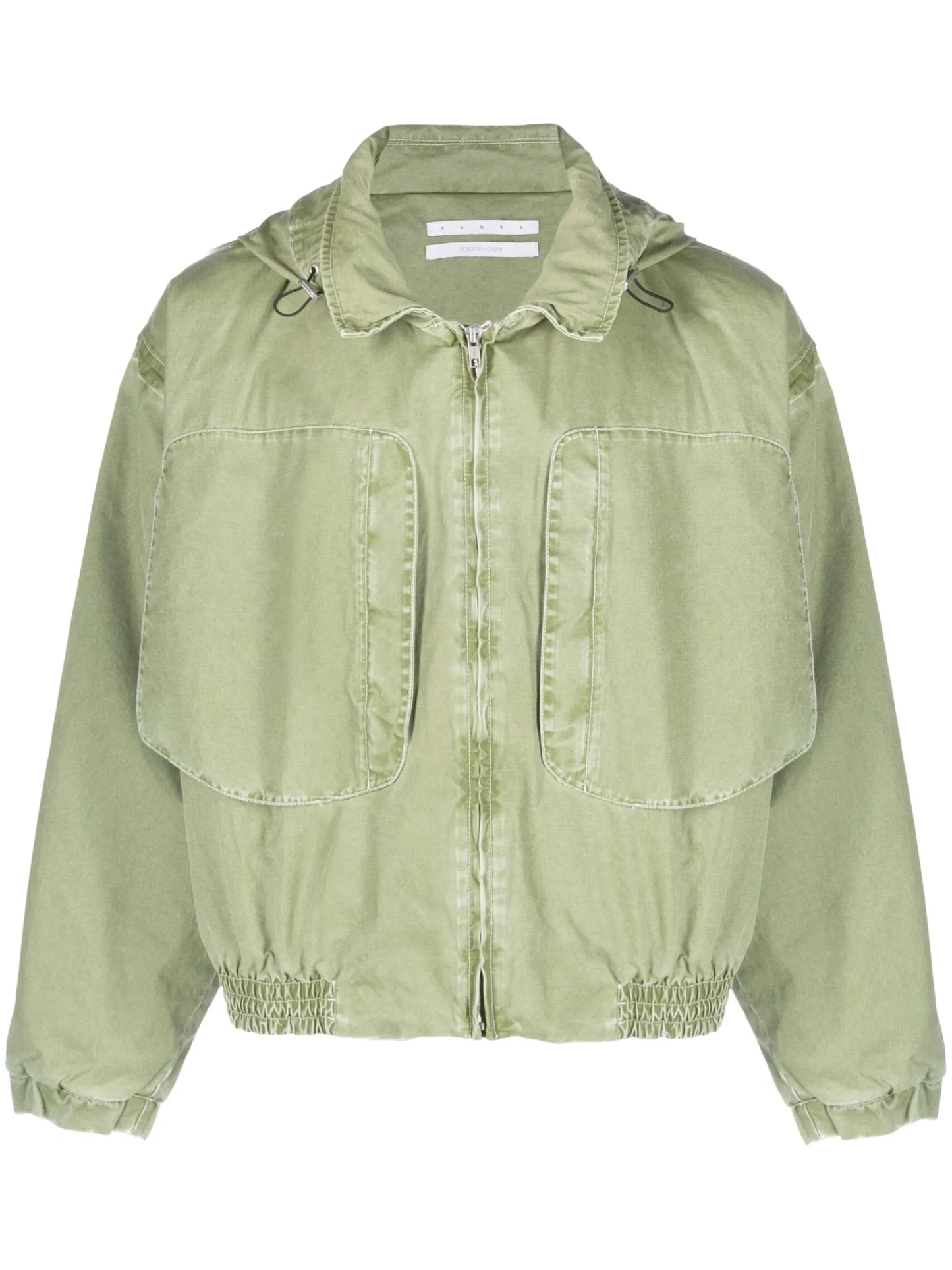 faded-effect bomber jacket